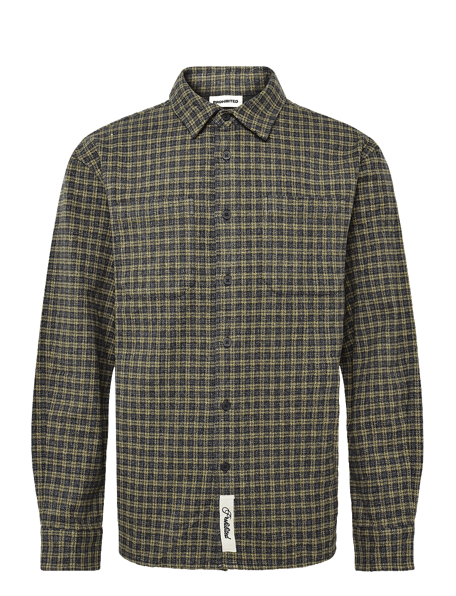Prohibited - Checkered Flannel Shirt - pikkade varrukatega särgid - yellow - 1