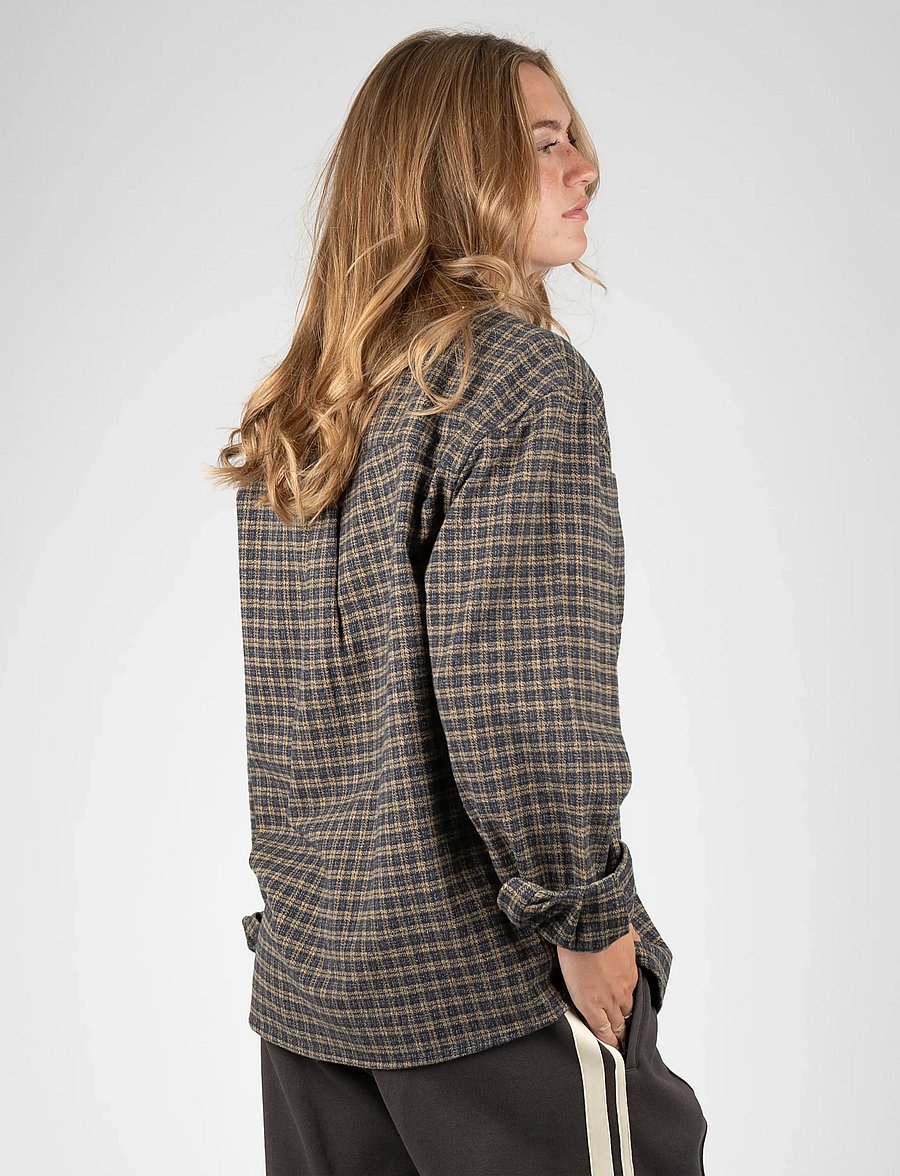 Prohibited - Checkered Flannel Shirt - long-sleeved shirts - yellow - 4
