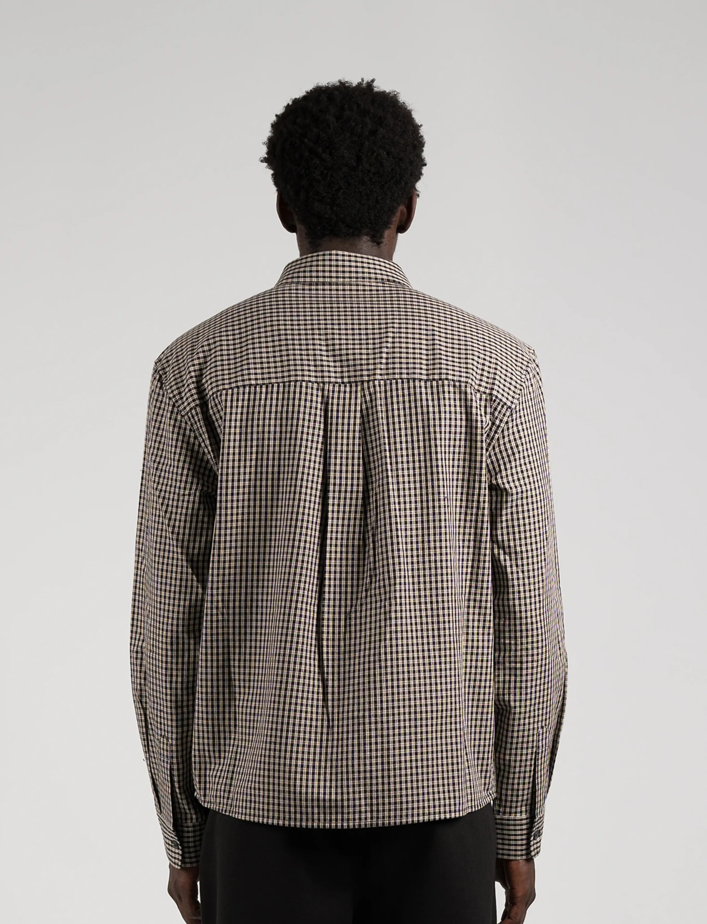 Prohibited - Alpine Checkered Dress Shirt - long-sleeved shirts - black/off-white - 2