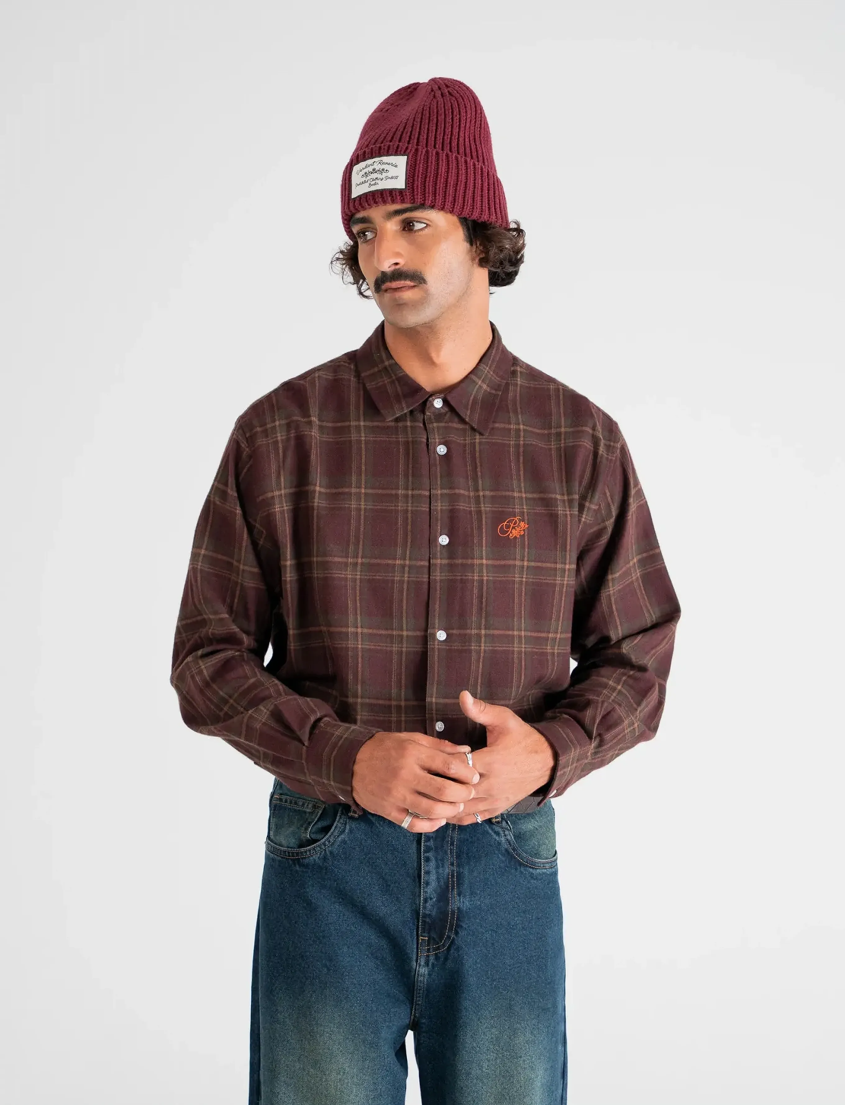 Prohibited - Timber Flannel Shirt - bordeaux - 4