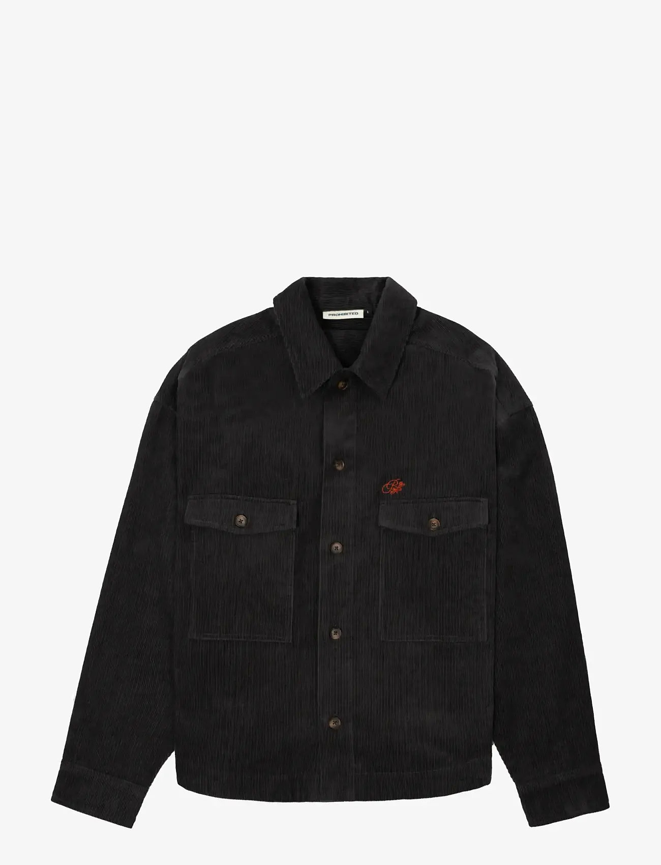Prohibited - Ranger Corduroy Overshirt - långärmade skjortor - dark grey - 1