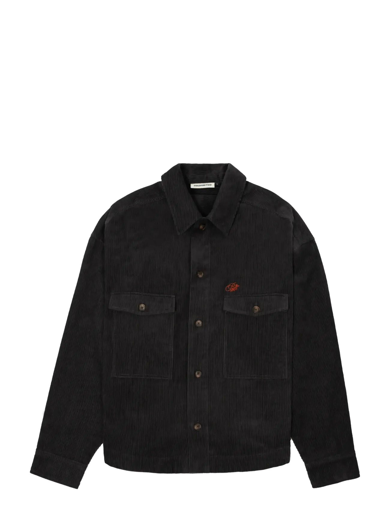 Prohibited Ranger Corduroy Overshirt - Tøj - DARK GREY / grey