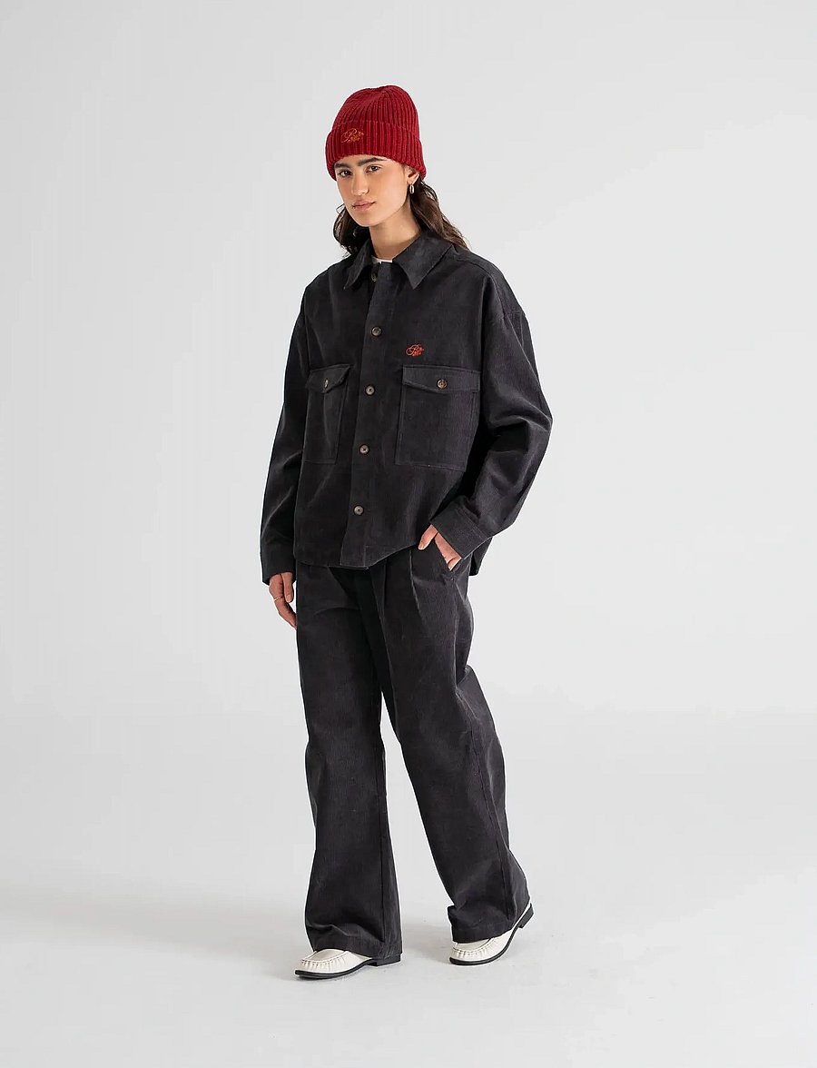Prohibited - Ranger Corduroy Overshirt - langärmlige hemden - dark grey - 2