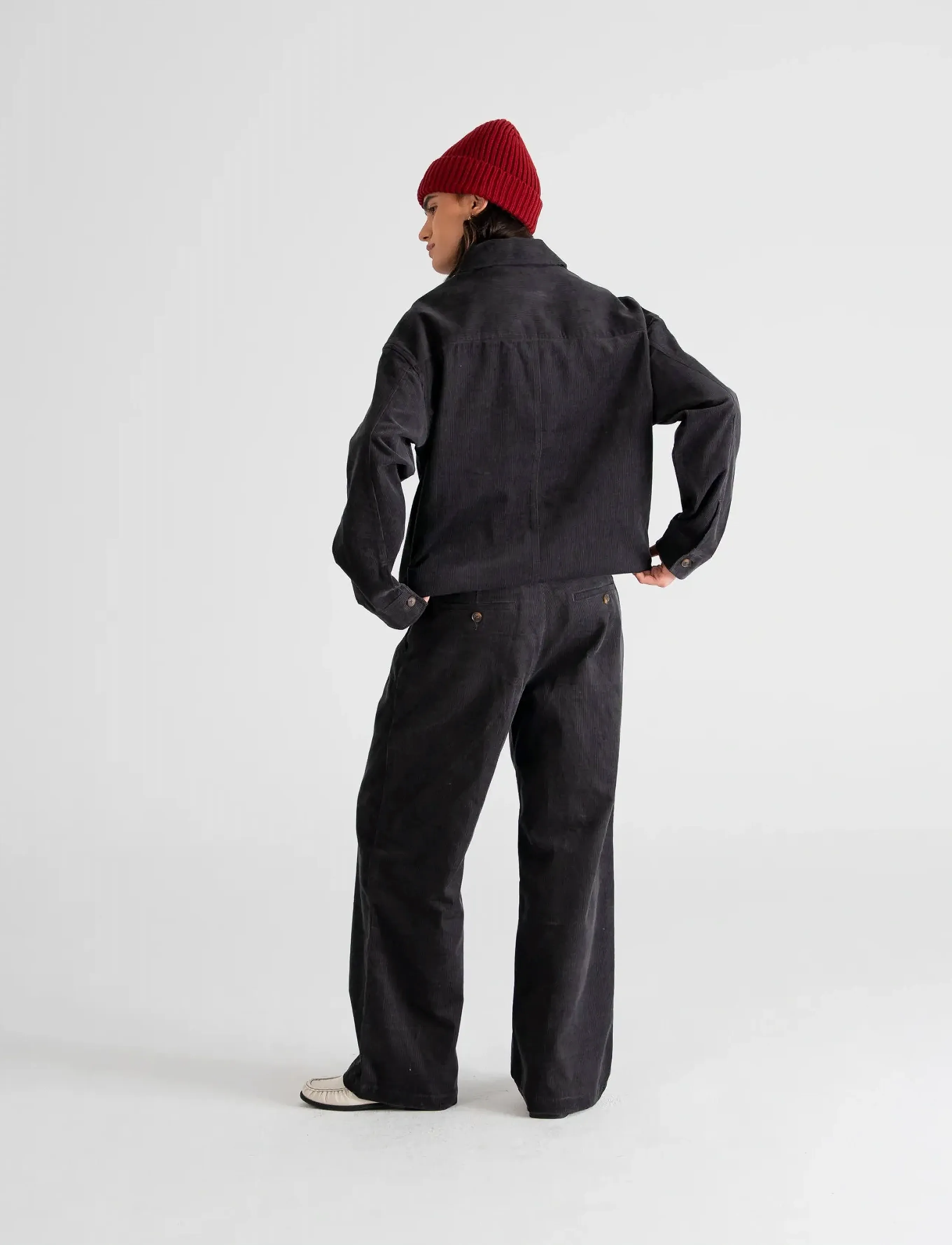 Prohibited - Ranger Corduroy Overshirt - langärmlige hemden - dark grey - 3