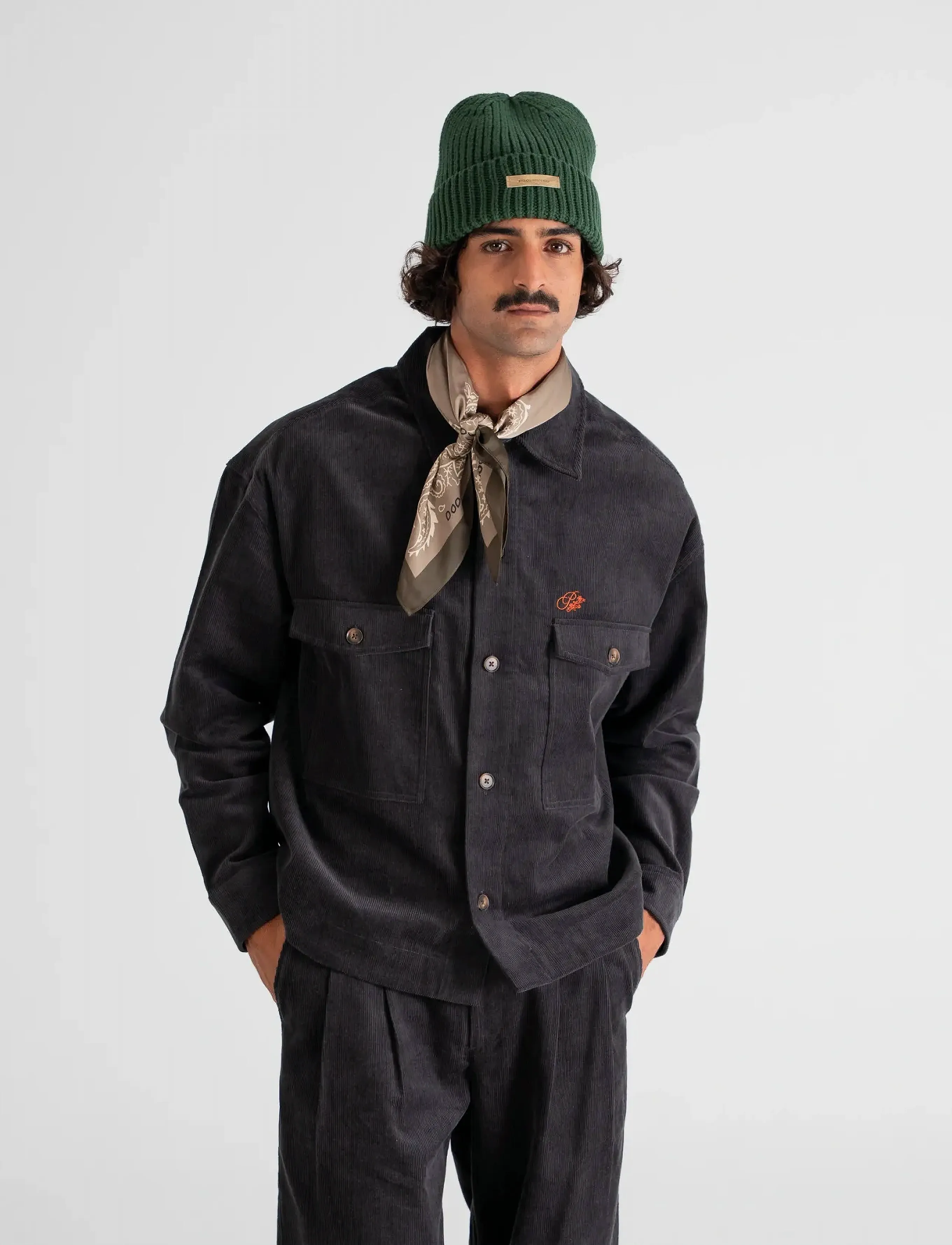 Prohibited - Ranger Corduroy Overshirt - langärmlige hemden - dark grey - 4