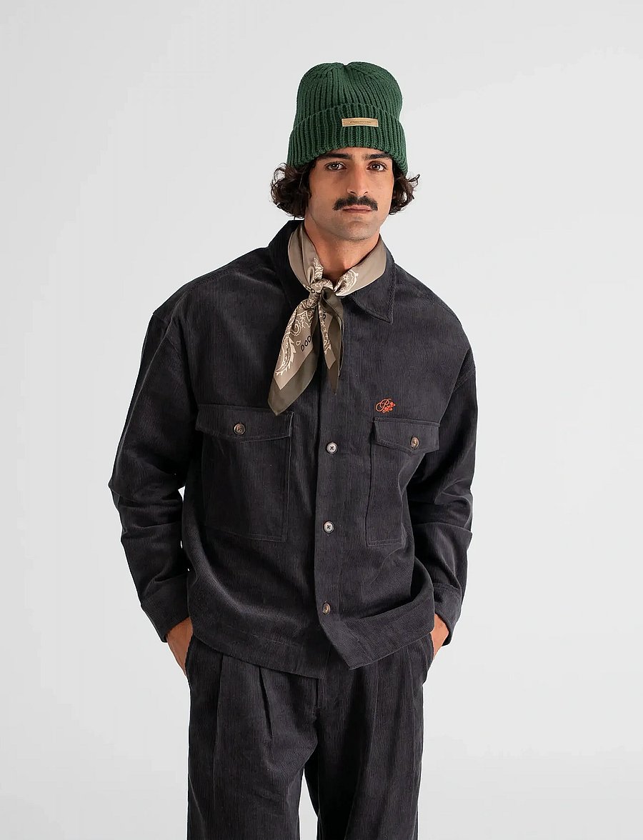 Prohibited - Ranger Corduroy Overshirt - langärmlige hemden - dark grey - 4