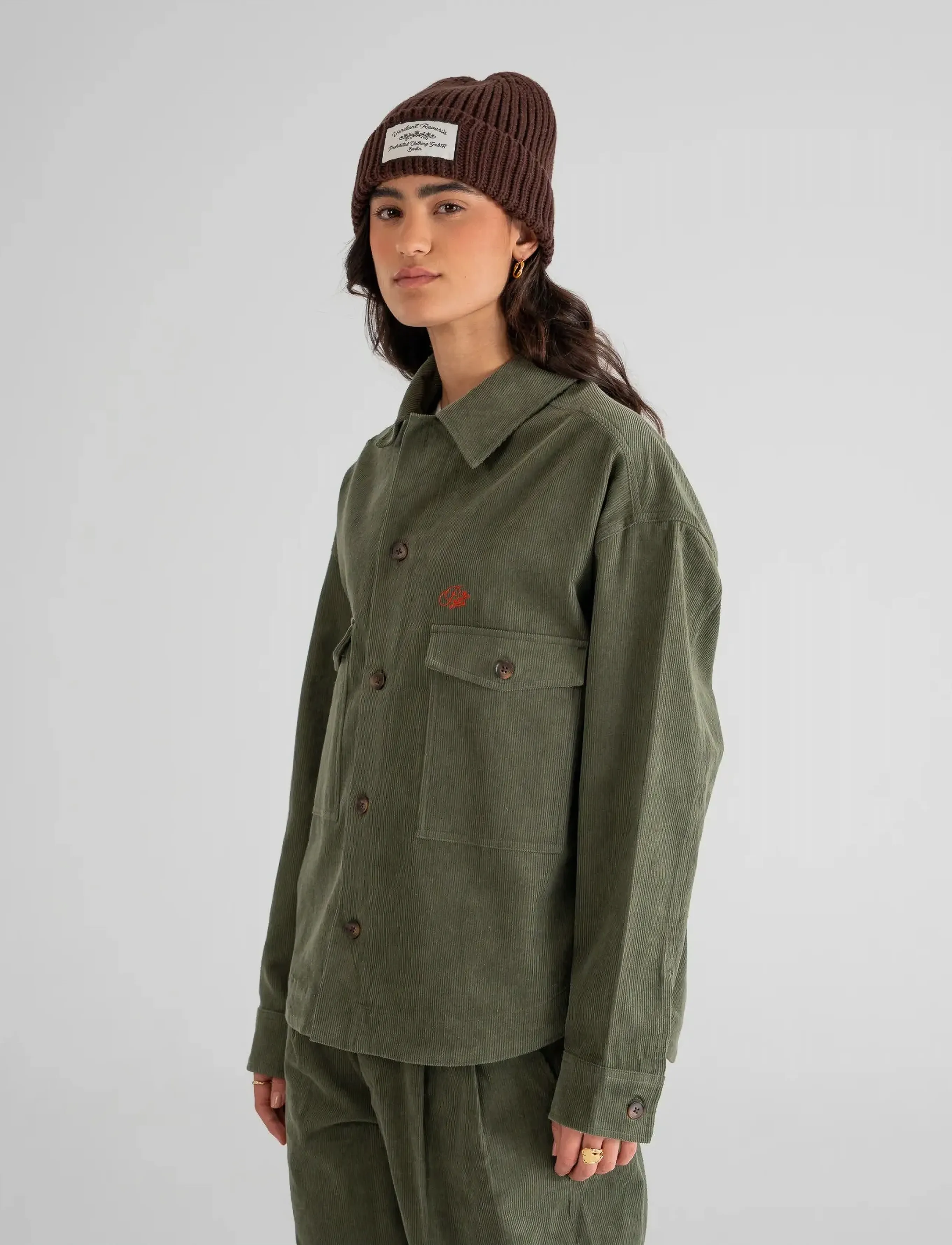 Prohibited - Ranger Corduroy Overshirt - long-sleeved shirts - green - 4