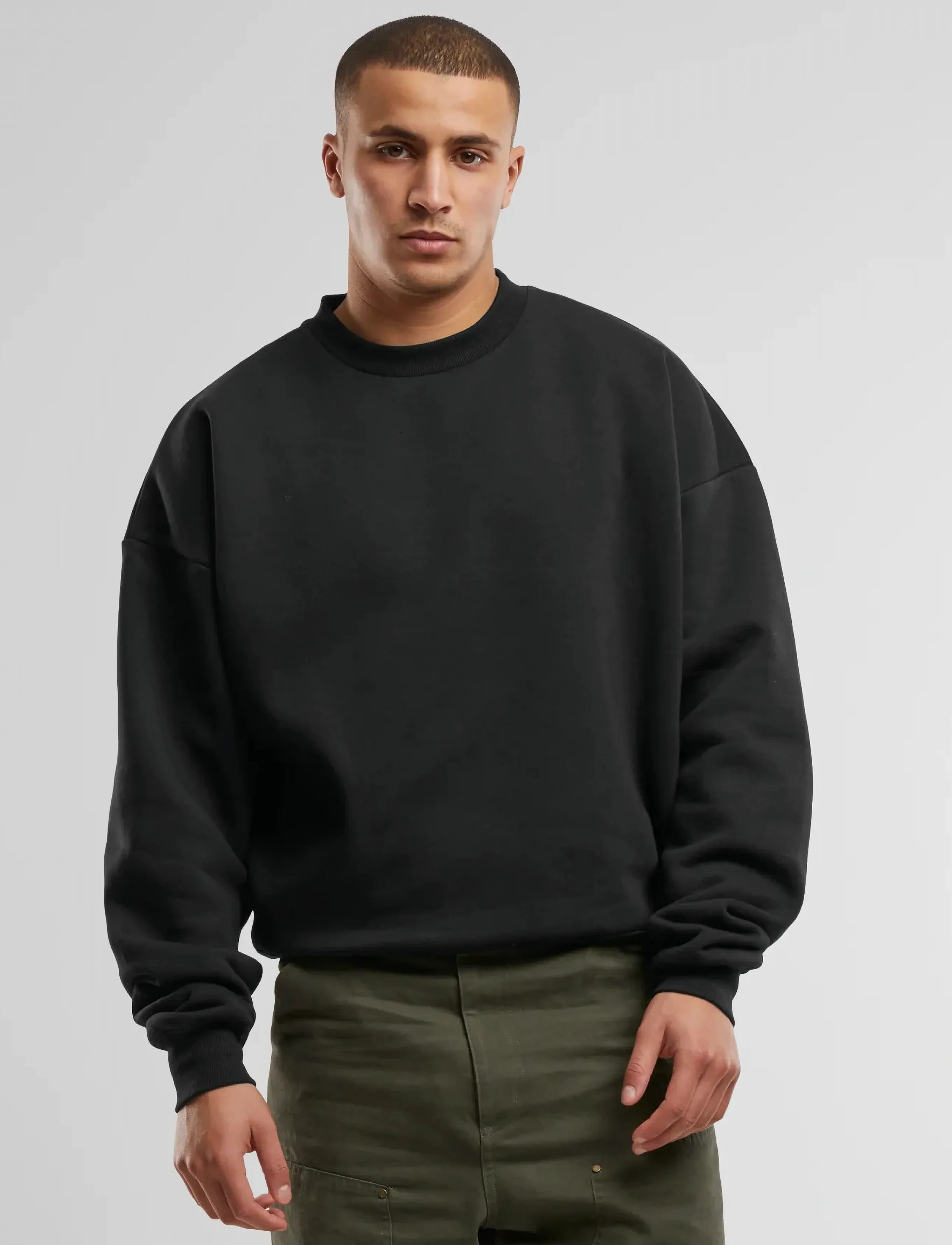 Prohibited Oversized Crew Neck Black - Prohibited - BLACK / black