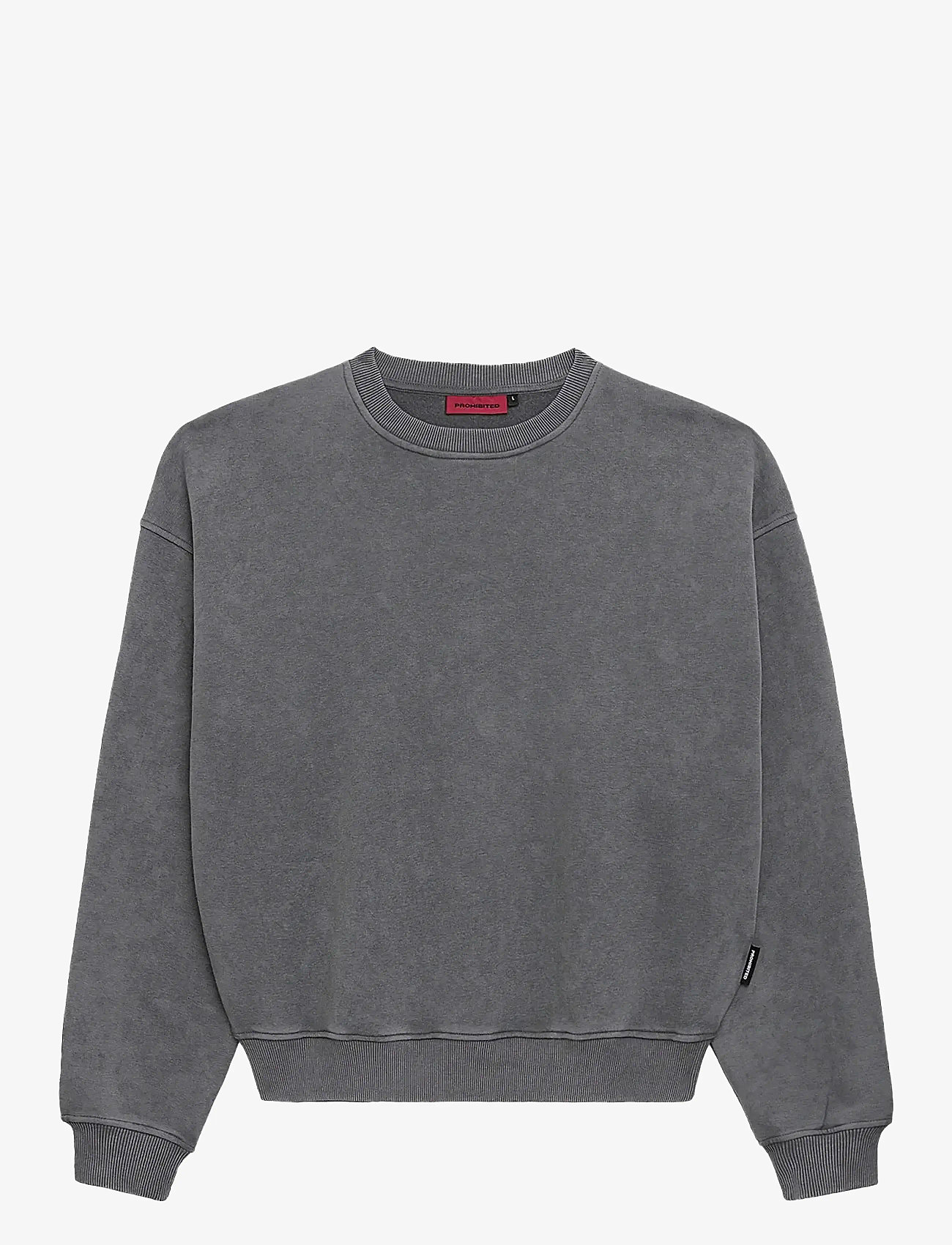 Prohibited - Oversized Crew Neck Grey (Stone Washed) - shop efter stil - grey (stone washed) - 1