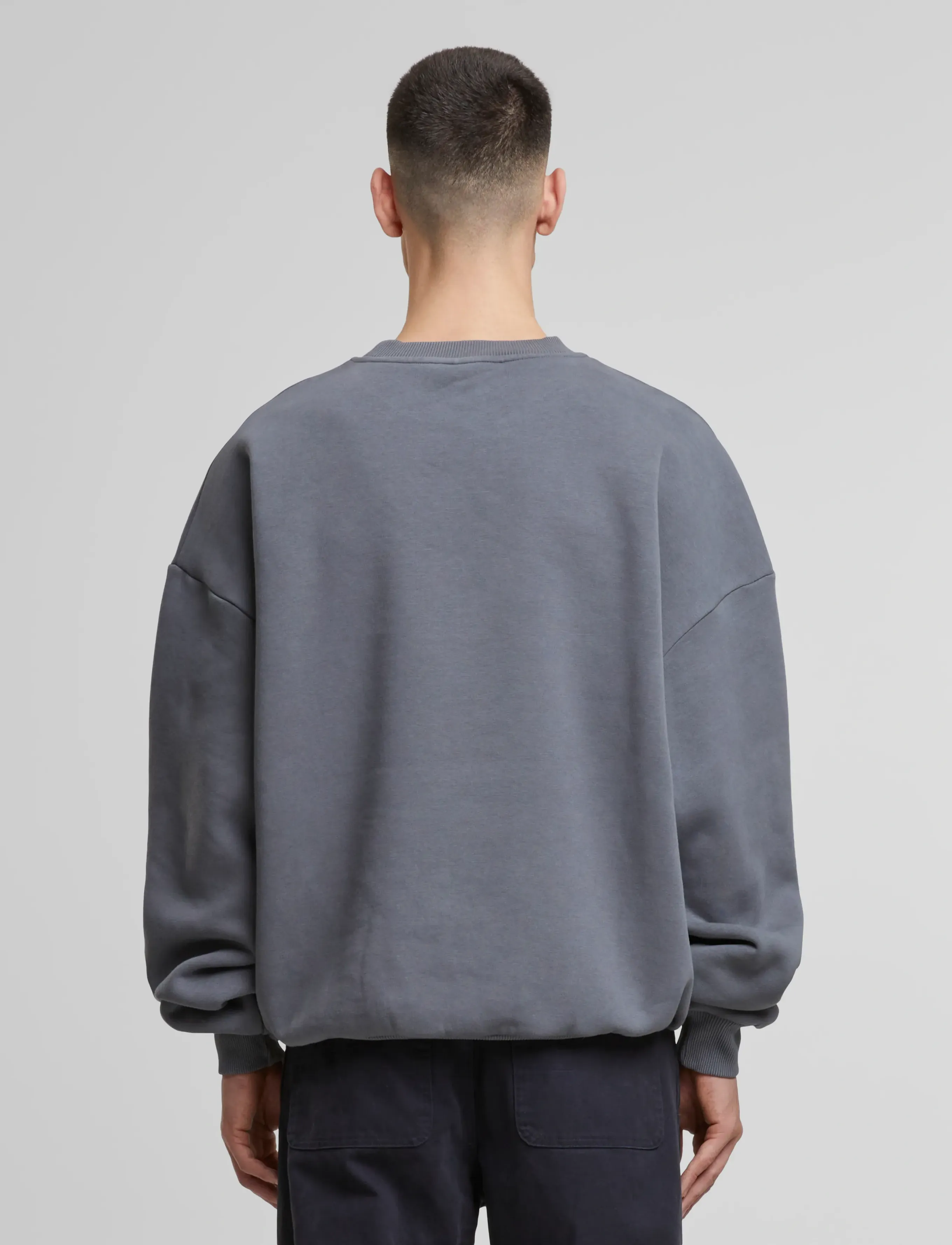 Prohibited - Oversized Crew Neck Grey (Stone Washed) - striktrøjer - grey (stone washed) - 3