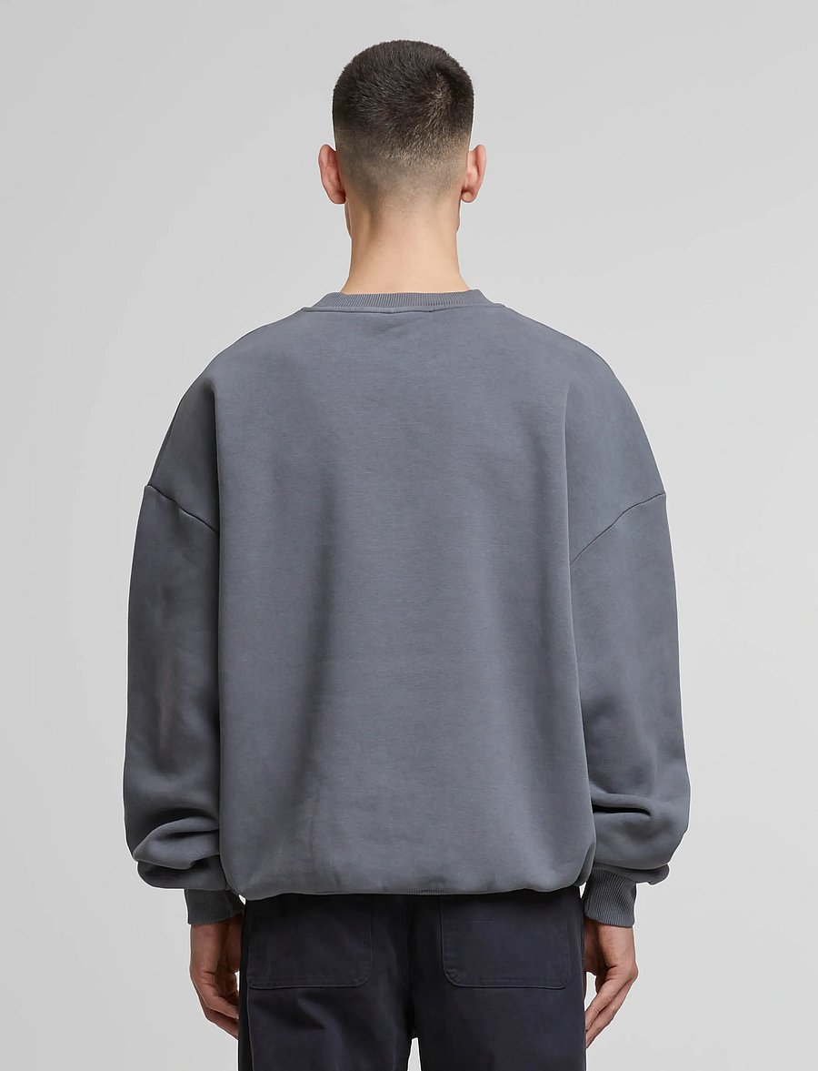 Prohibited - Oversized Crew Neck Grey (Stone Washed) - striktrøjer - grey (stone washed) - 3