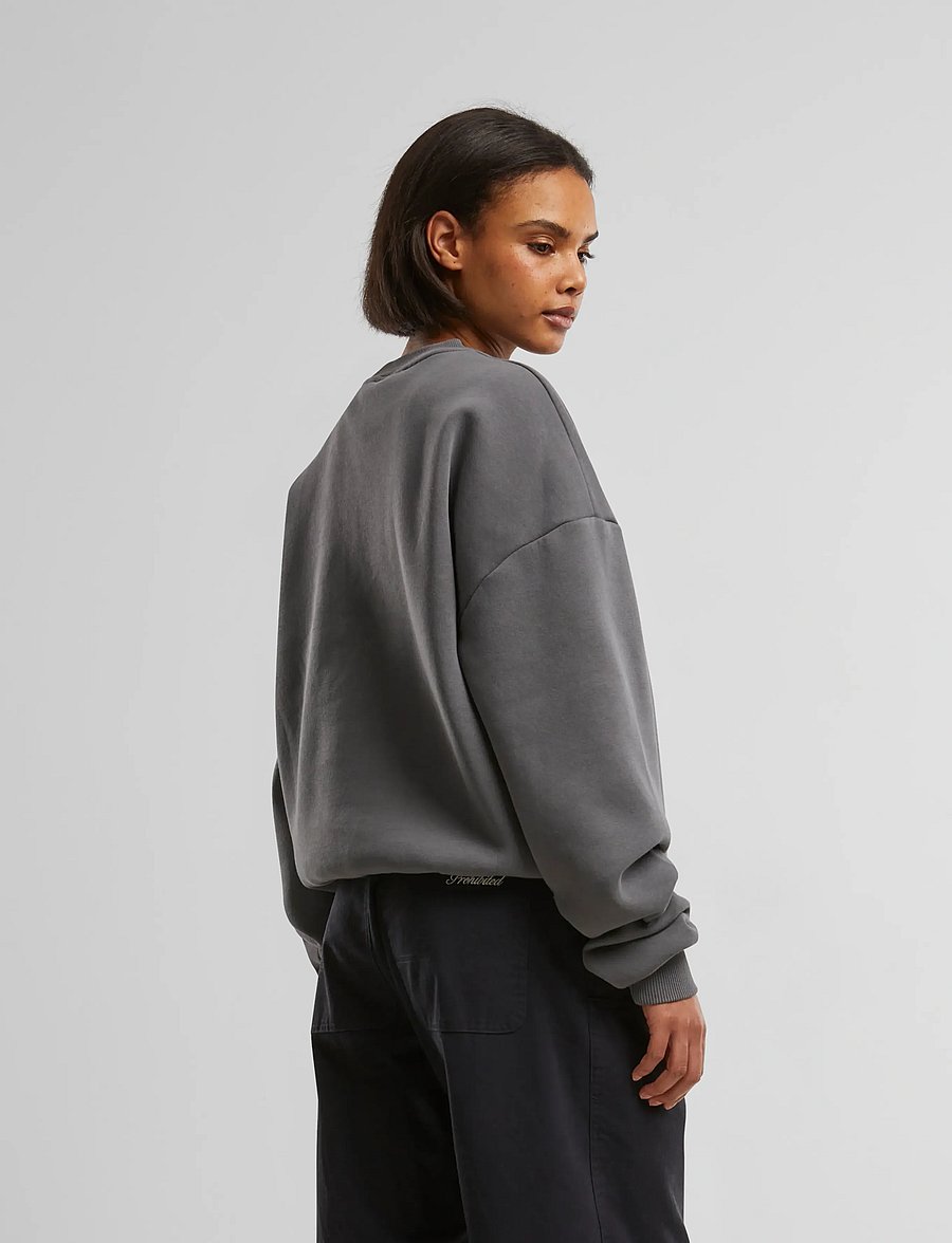 Prohibited - Oversized Crew Neck Grey (Stone Washed) - striktrøjer - grey (stone washed) - 4