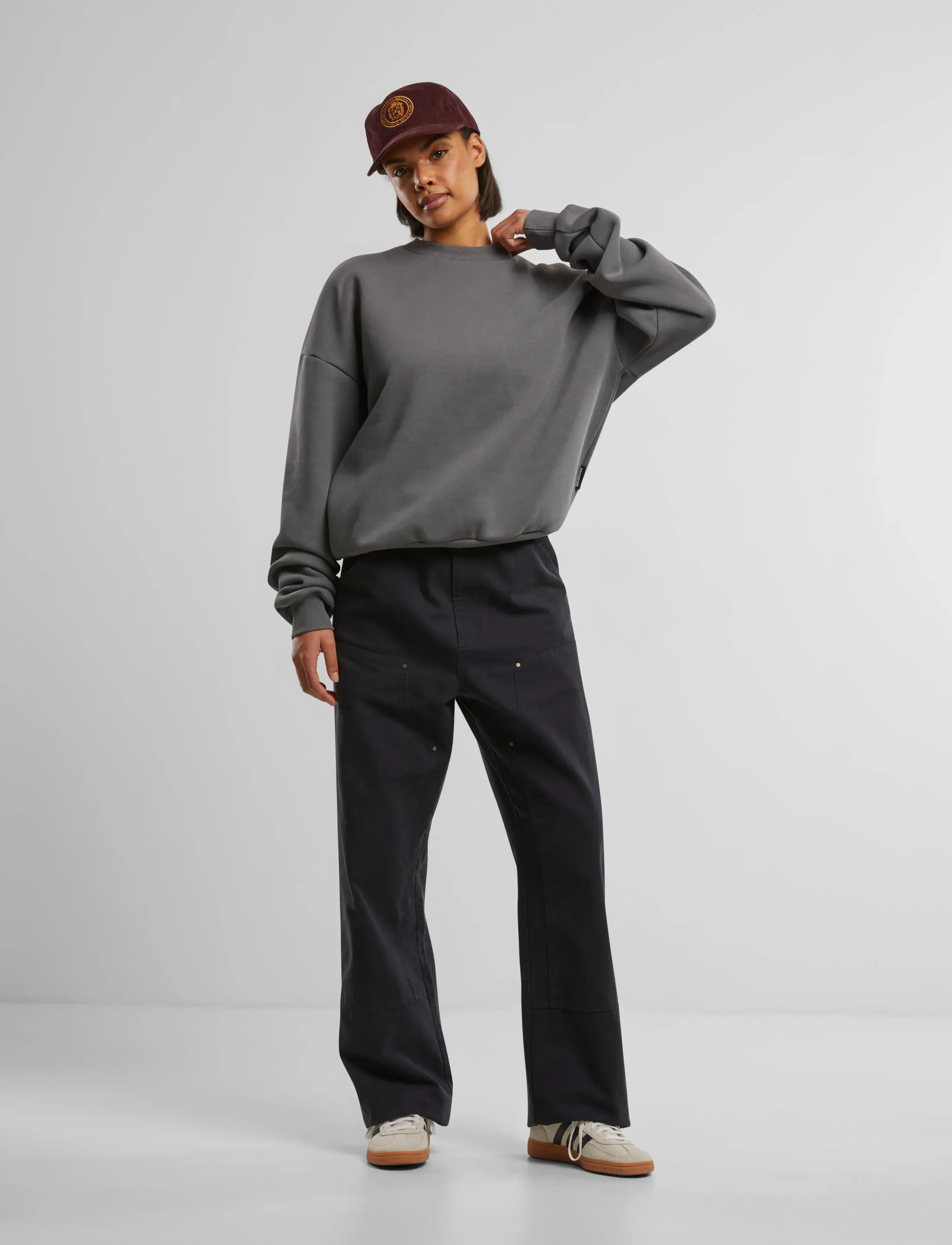 Prohibited Oversized Crew Neck Grey (Stone Washed) sweatshirts herr – bild 7