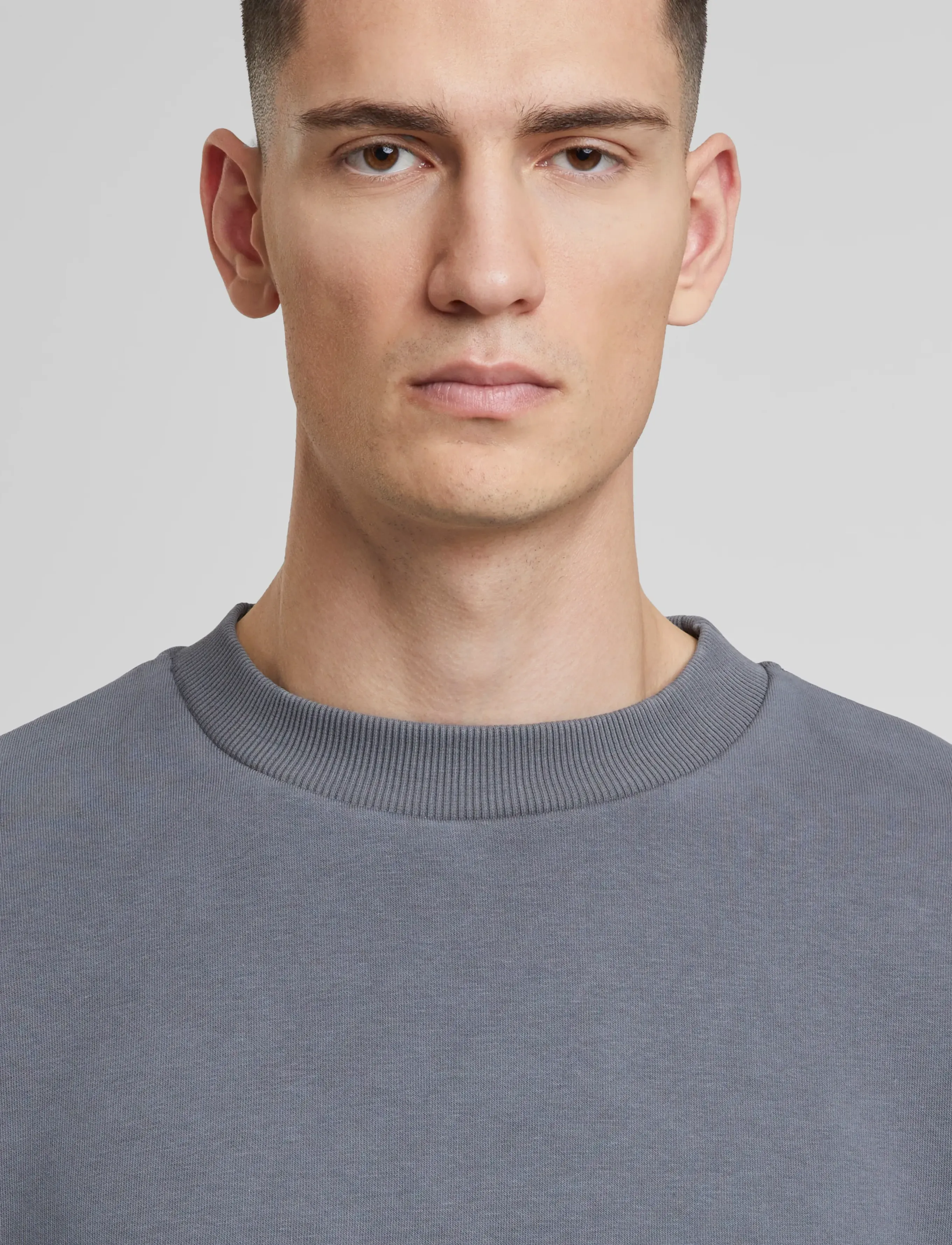 Prohibited Oversized Crew Neck Grey (Stone Washed) sweatshirts herr – bild 9