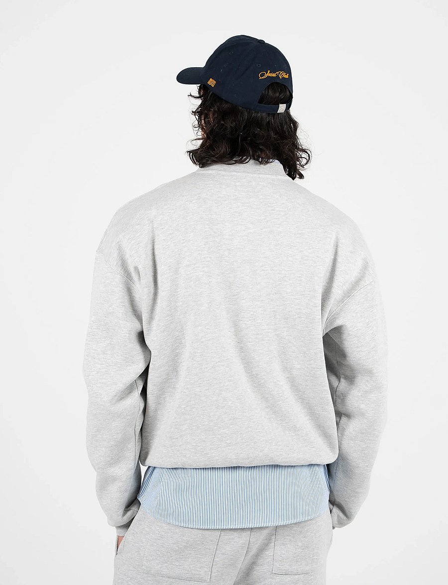 Prohibited - Emblem Patch Crew Neck - sweatshirts - grey melange - 4