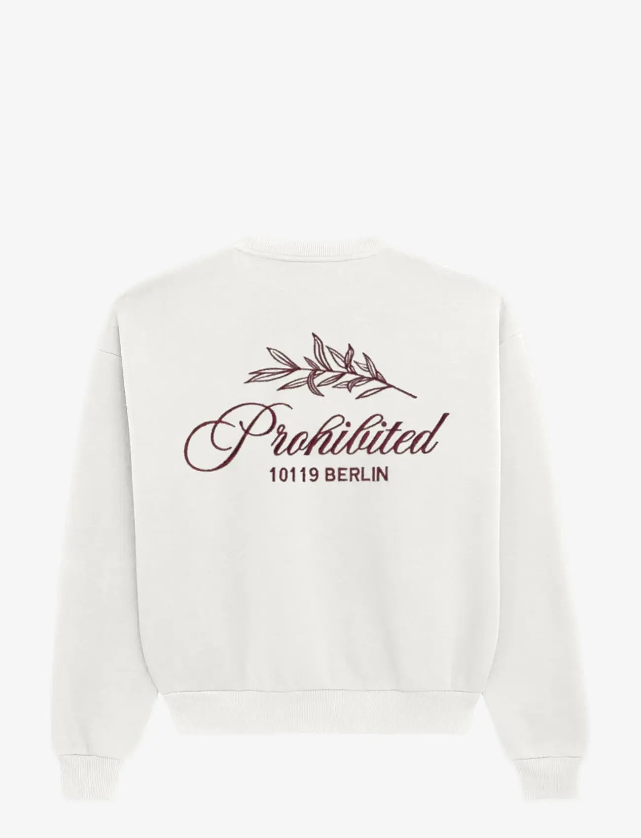 Prohibited - PB Leaf Crew Neck Off-White - round necks - off-white - 1