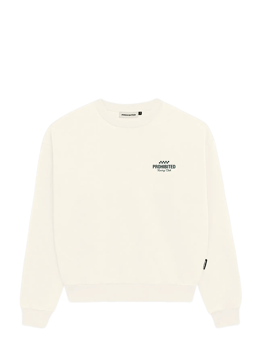 Prohibited - In A Rush Crew Neck Off-White - striktrøjer - off-white - 1