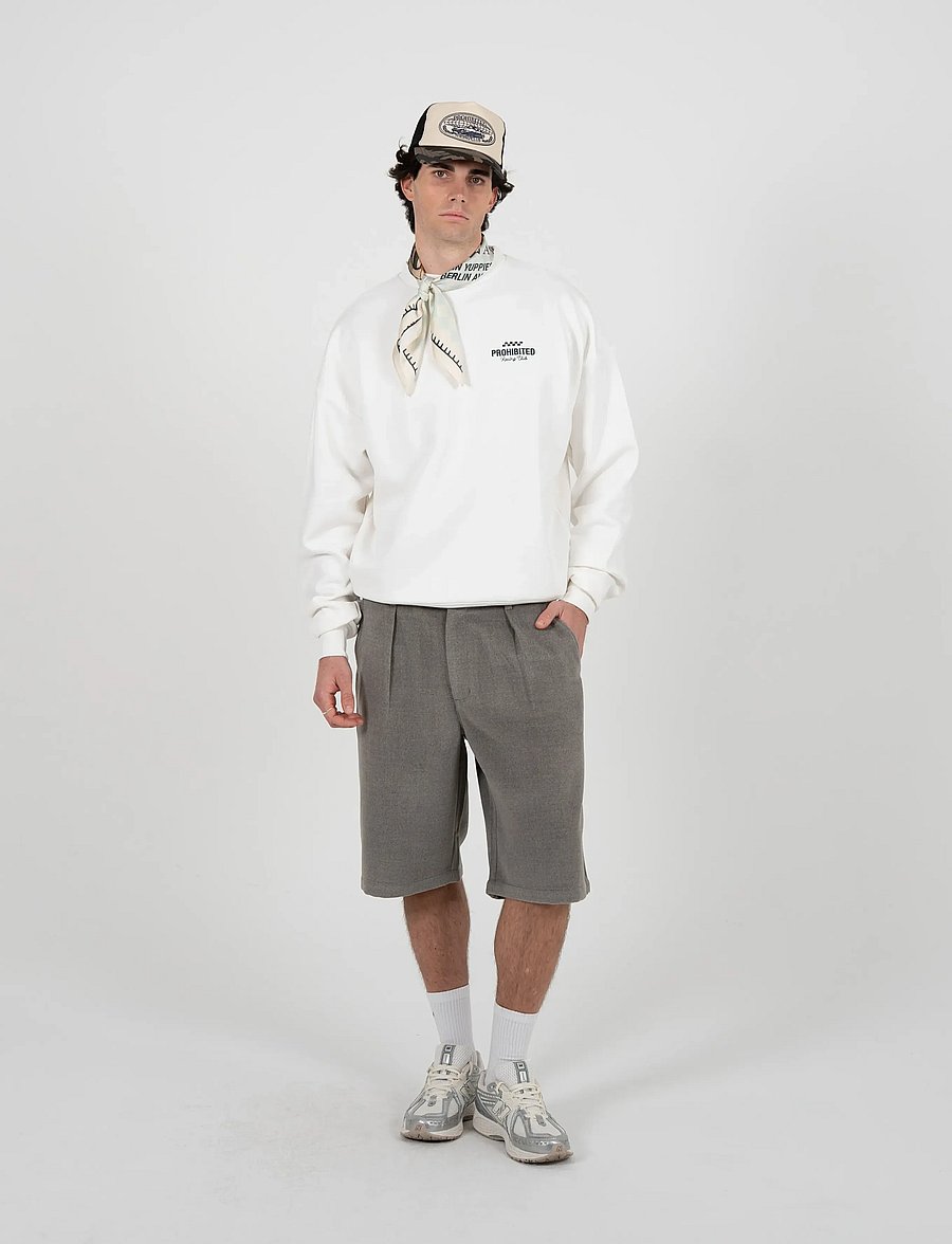 Prohibited - In A Rush Crew Neck Off-White - striktrøjer - off-white - 0