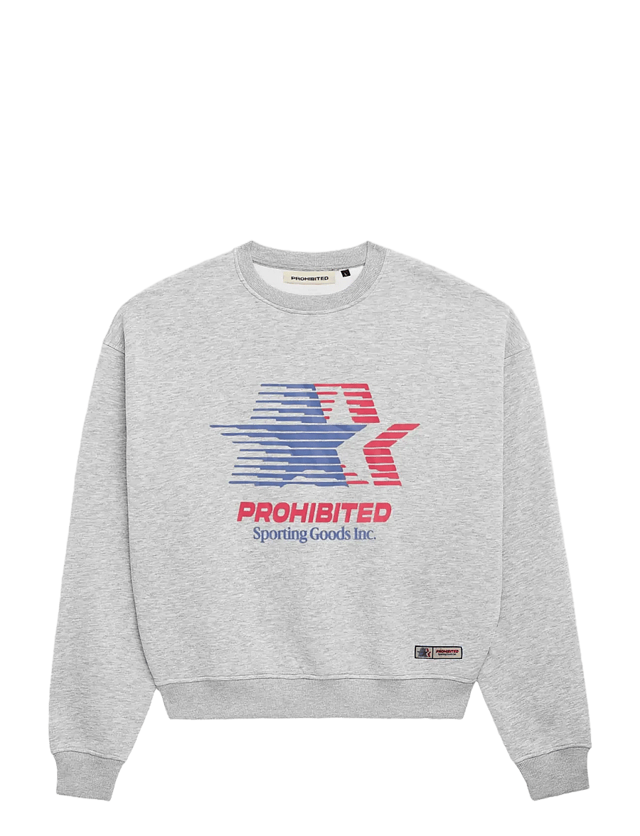 Prohibited - Sporting Goods Crew Neck - feriefavoritter - grey melange - 1