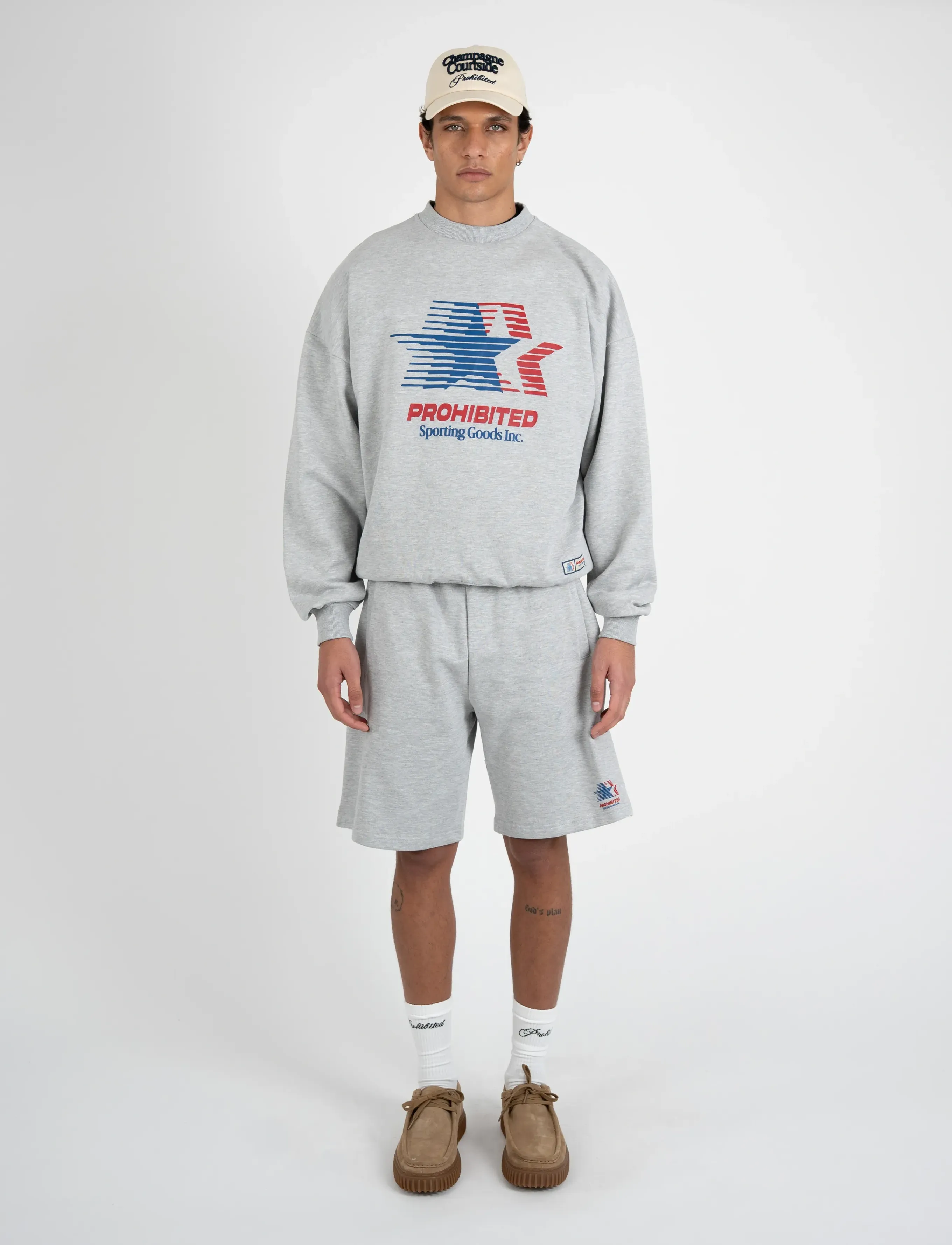 Prohibited Sporting Goods Crew Neck - Dressipluusid - GREY MELANGE / grey