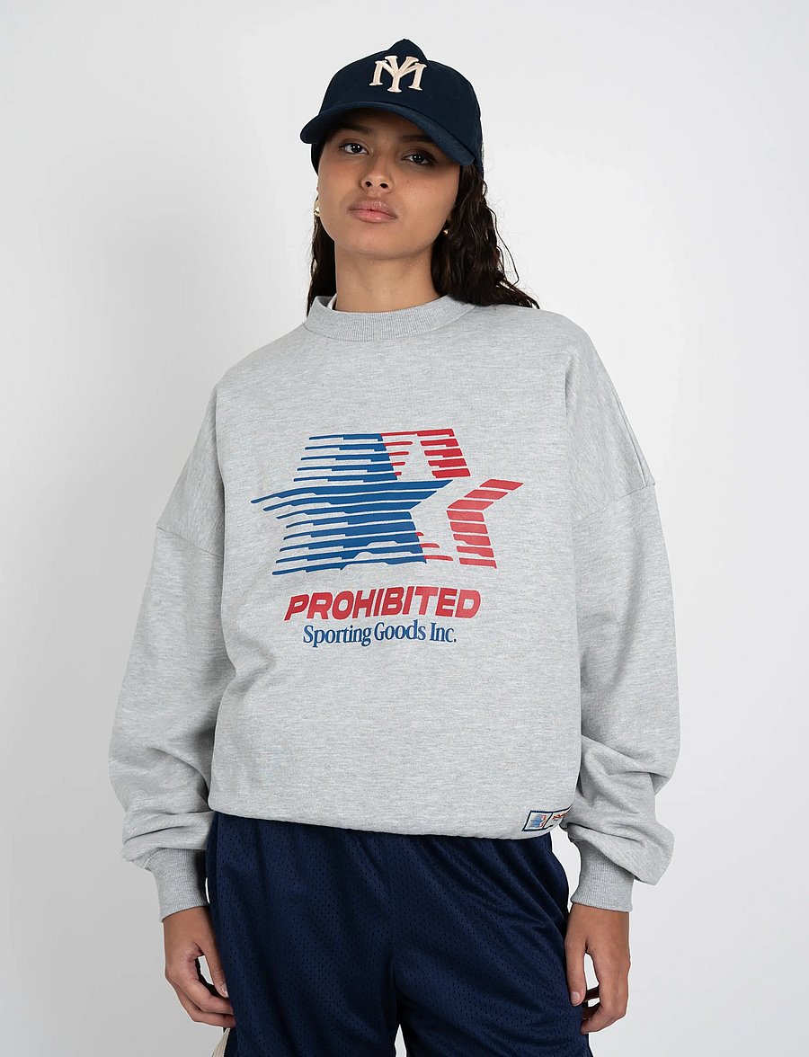 Prohibited - Sporting Goods Crew Neck - feriefavoritter - grey melange - 4