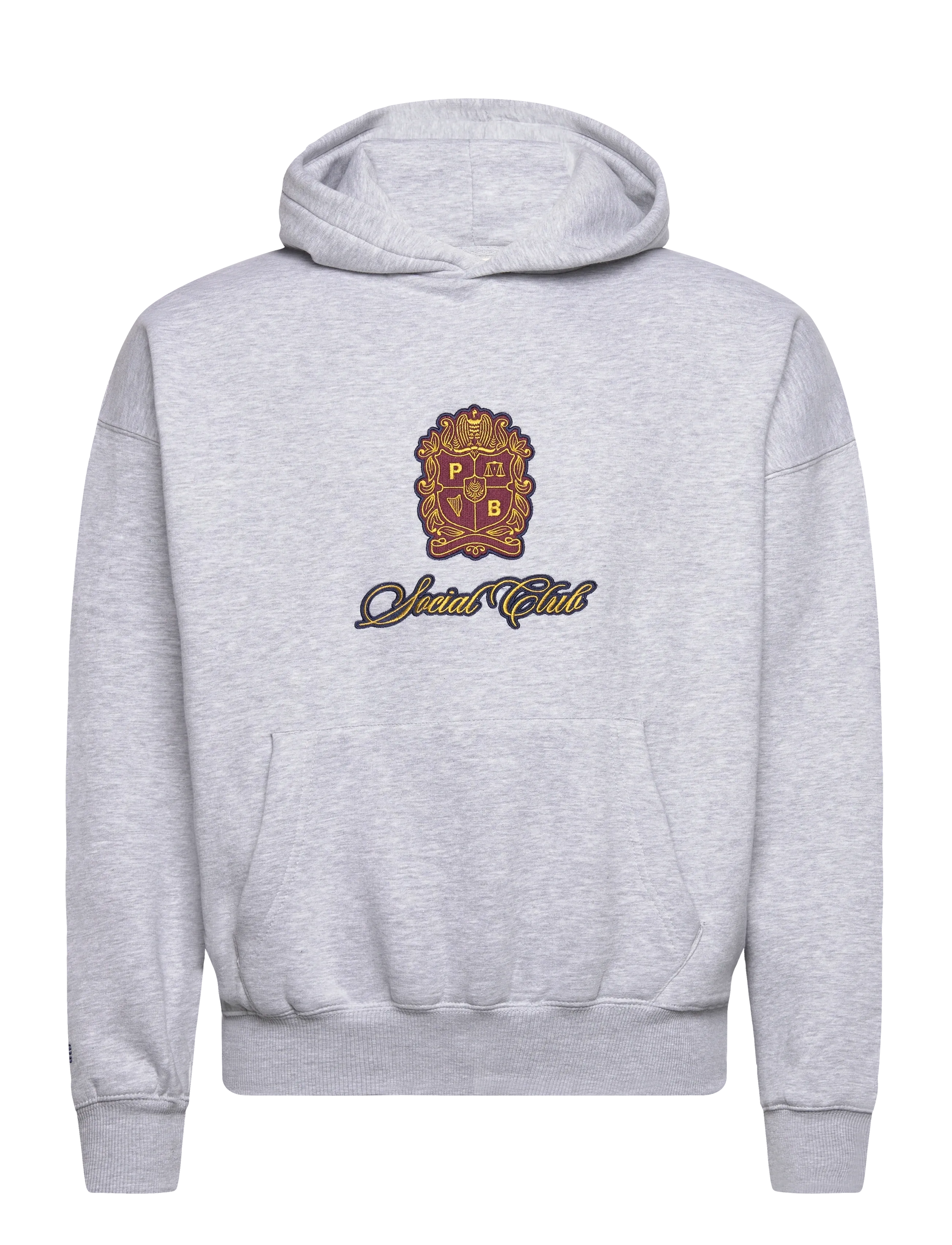 Prohibited Emblem Patch Hoodie - Prohibited - GREY MELANGE / grey