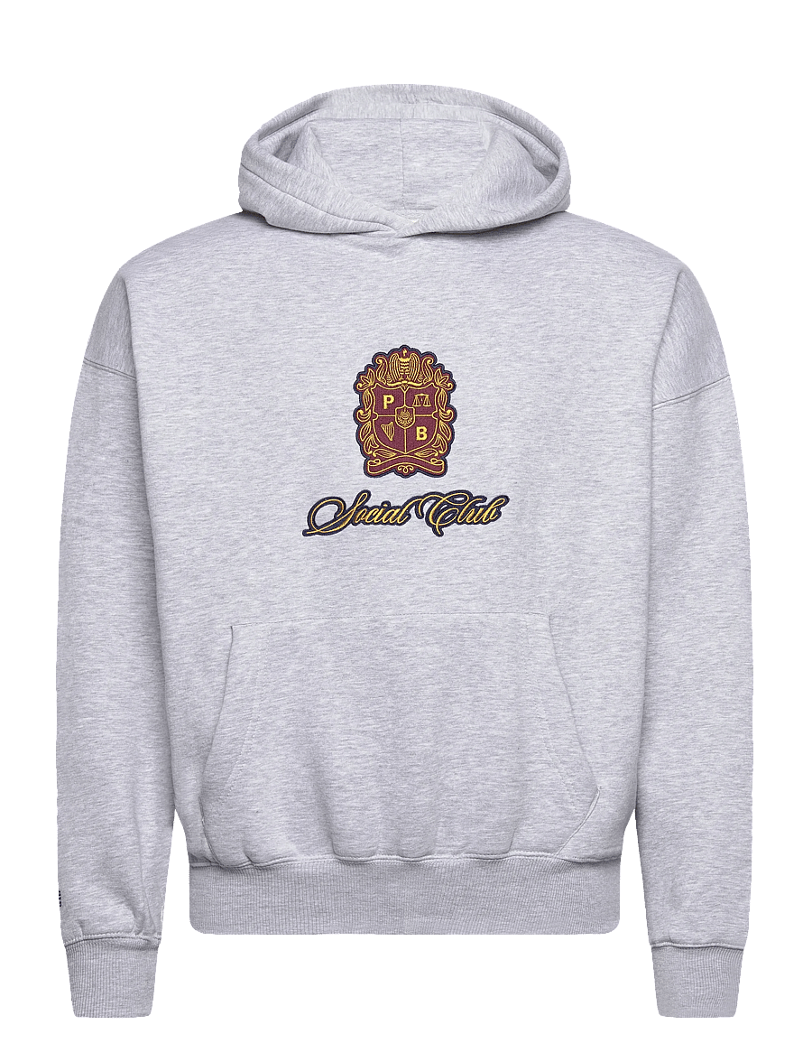 Prohibited - Emblem Patch Hoodie - kapuzenpullover - grey melange - 1