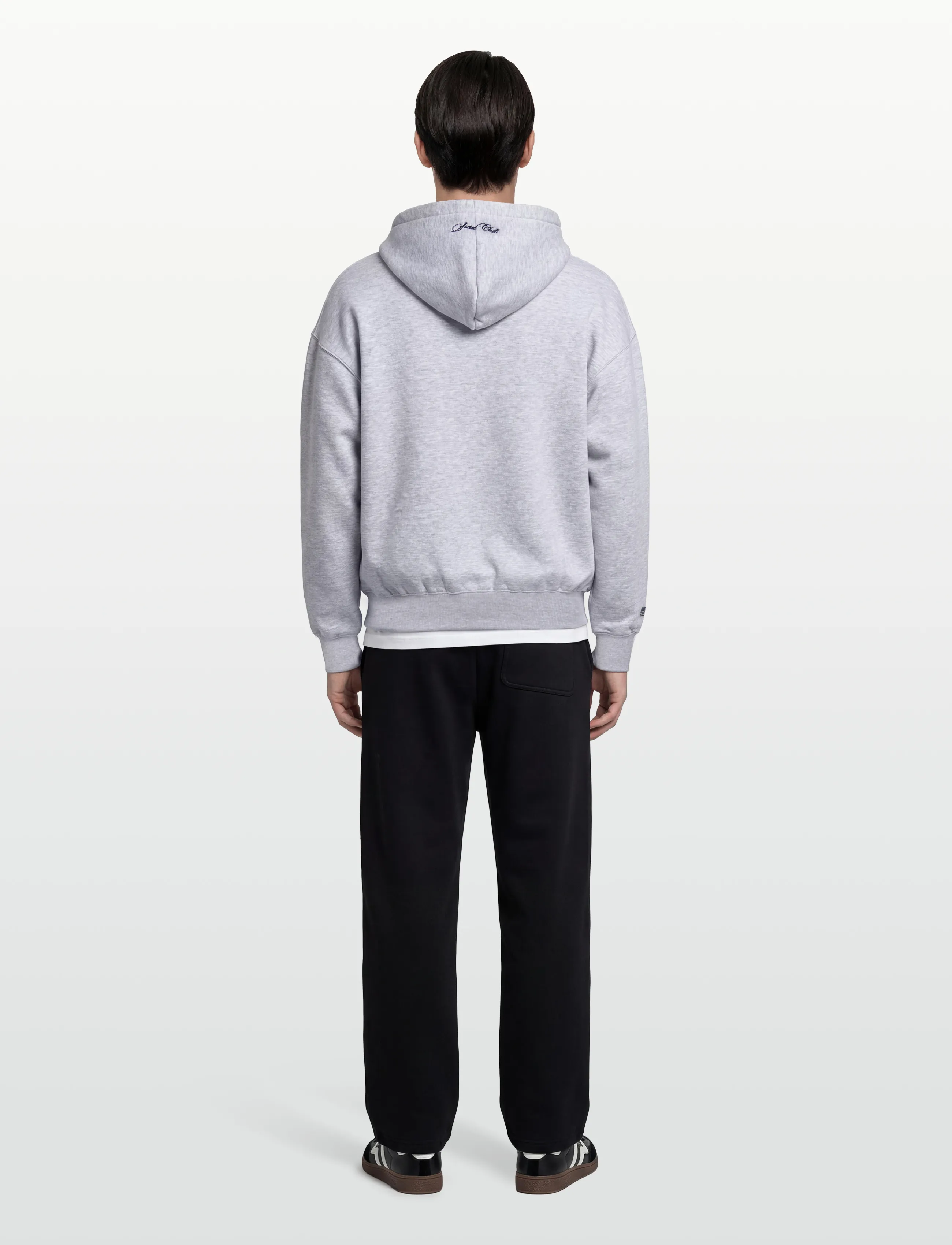 Prohibited - Emblem Patch Hoodie - sweatshirts & hoodies - grey melange - 4