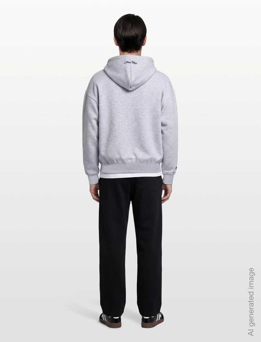 Prohibited - Emblem Patch Hoodie - kapuzenpullover - grey melange - 4