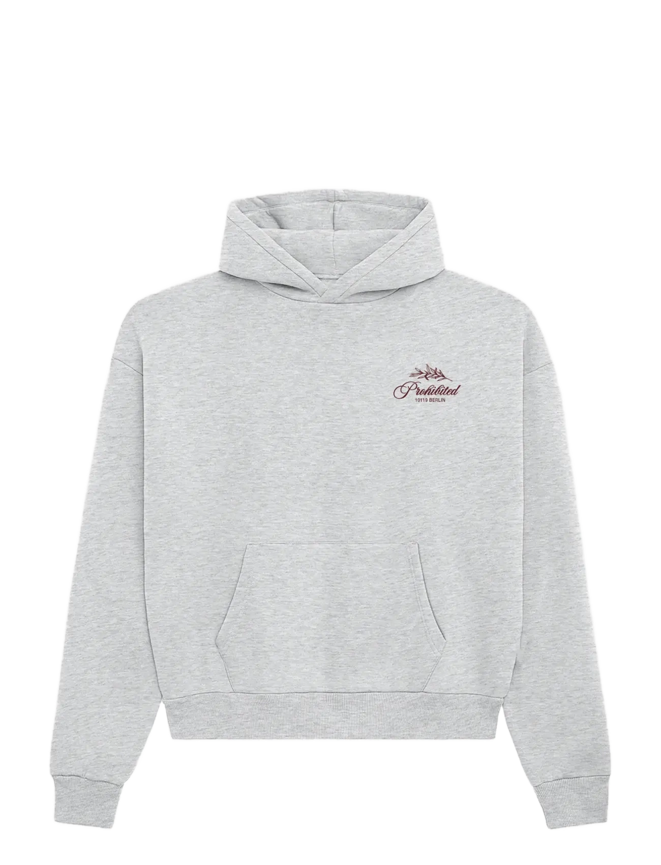 Prohibited PB Leaf Hoodie - Kleidung - GREY MELANGE / grey