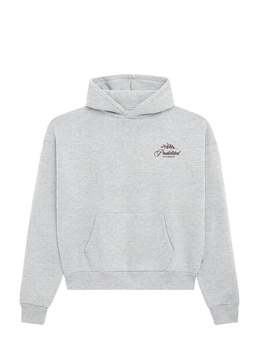 Prohibited - PB Leaf Hoodie - kapuzenpullover - grey melange - 0