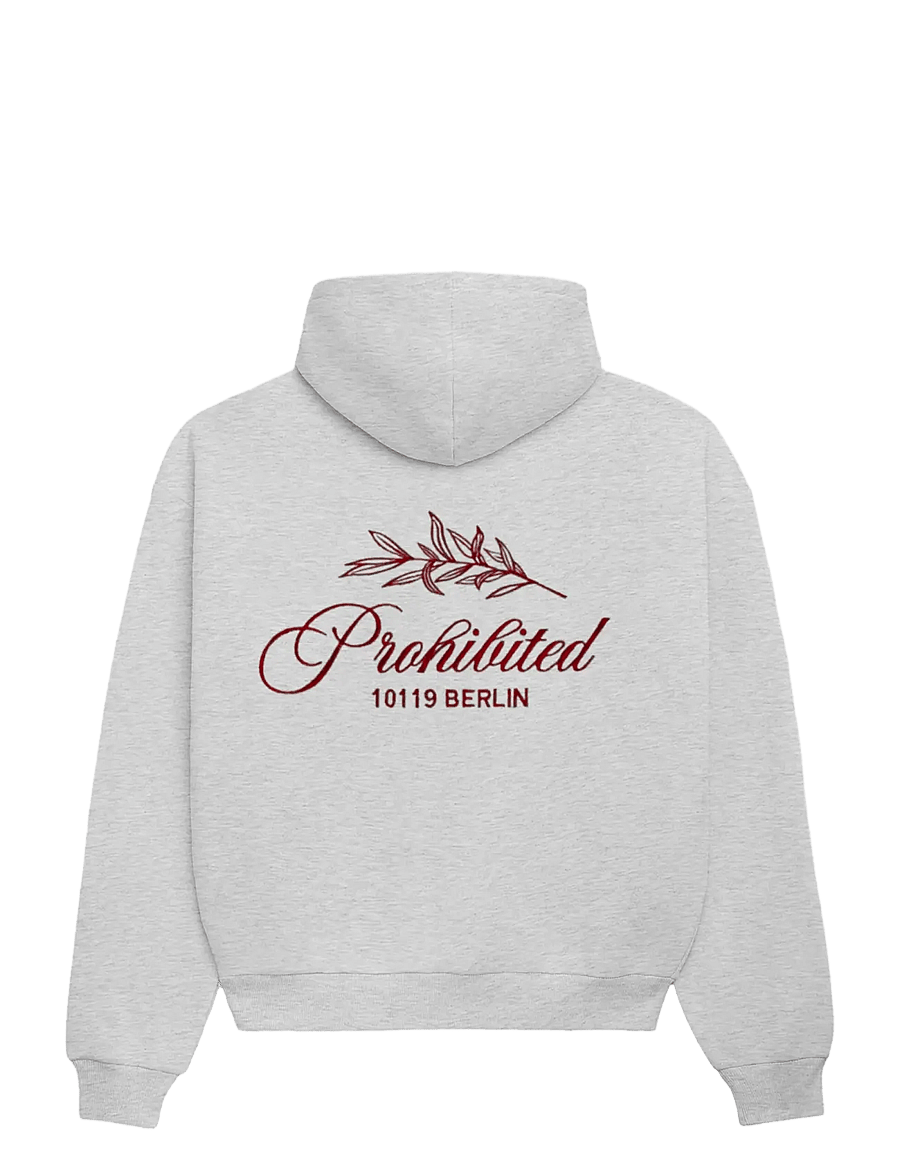 Prohibited - PB Leaf Hoodie - kapuzenpullover - grey melange - 1