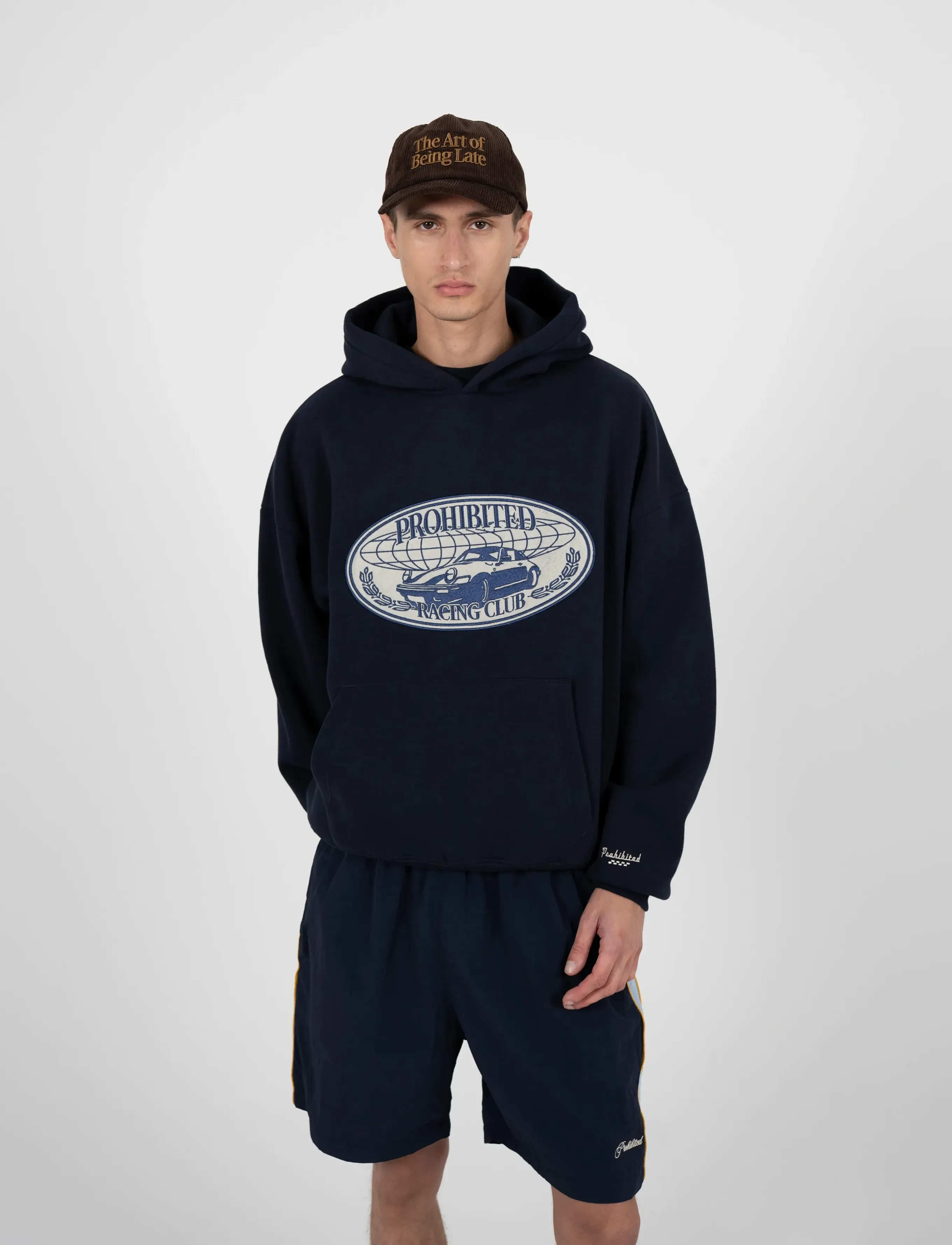 Prohibited Racecore Hoodie Deep Blue, L, Navy, Sweatshirts & Hættetrøjer > Hættetrøjer, Herre