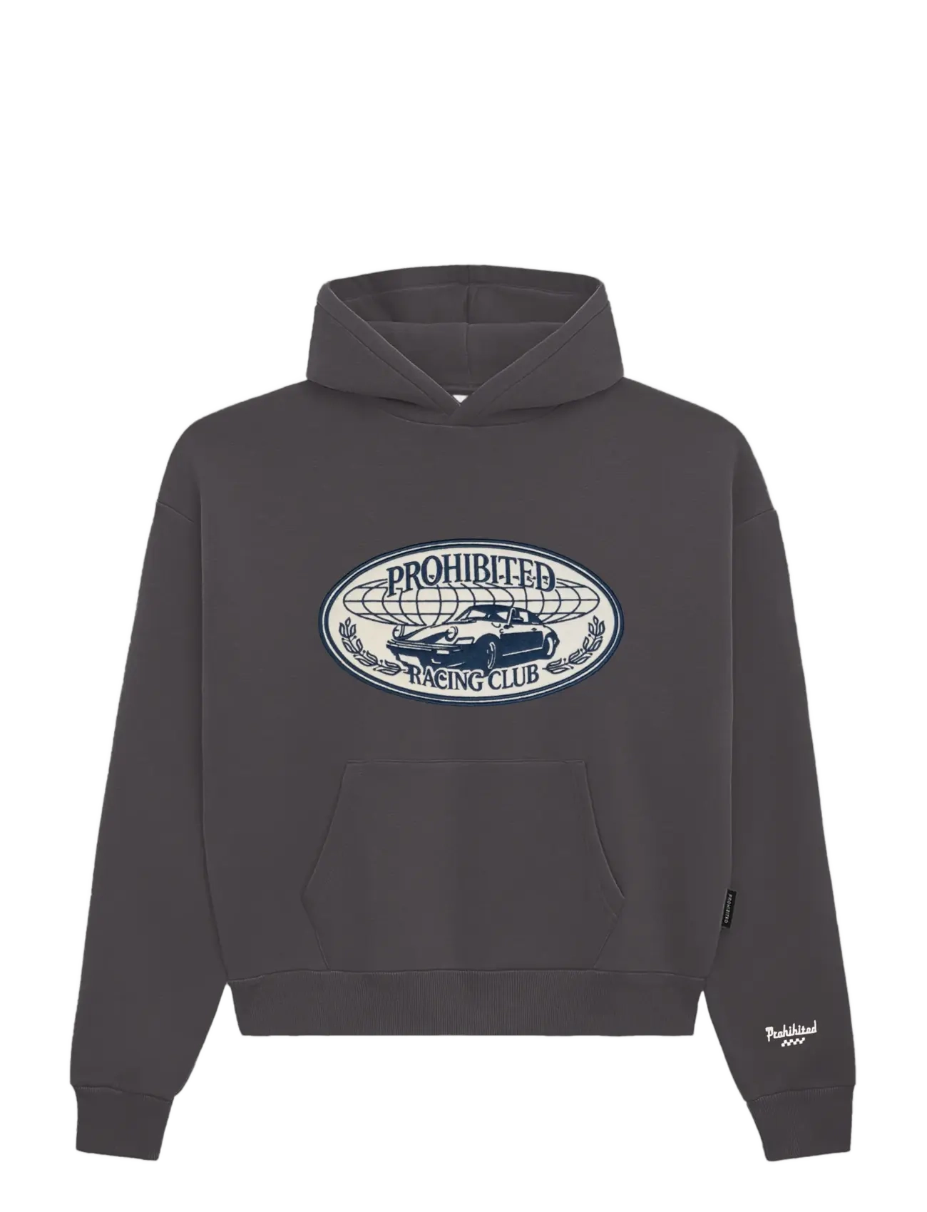 PROHIBITED Racecore Hoodie Slate Blau Grau - XL - Herren