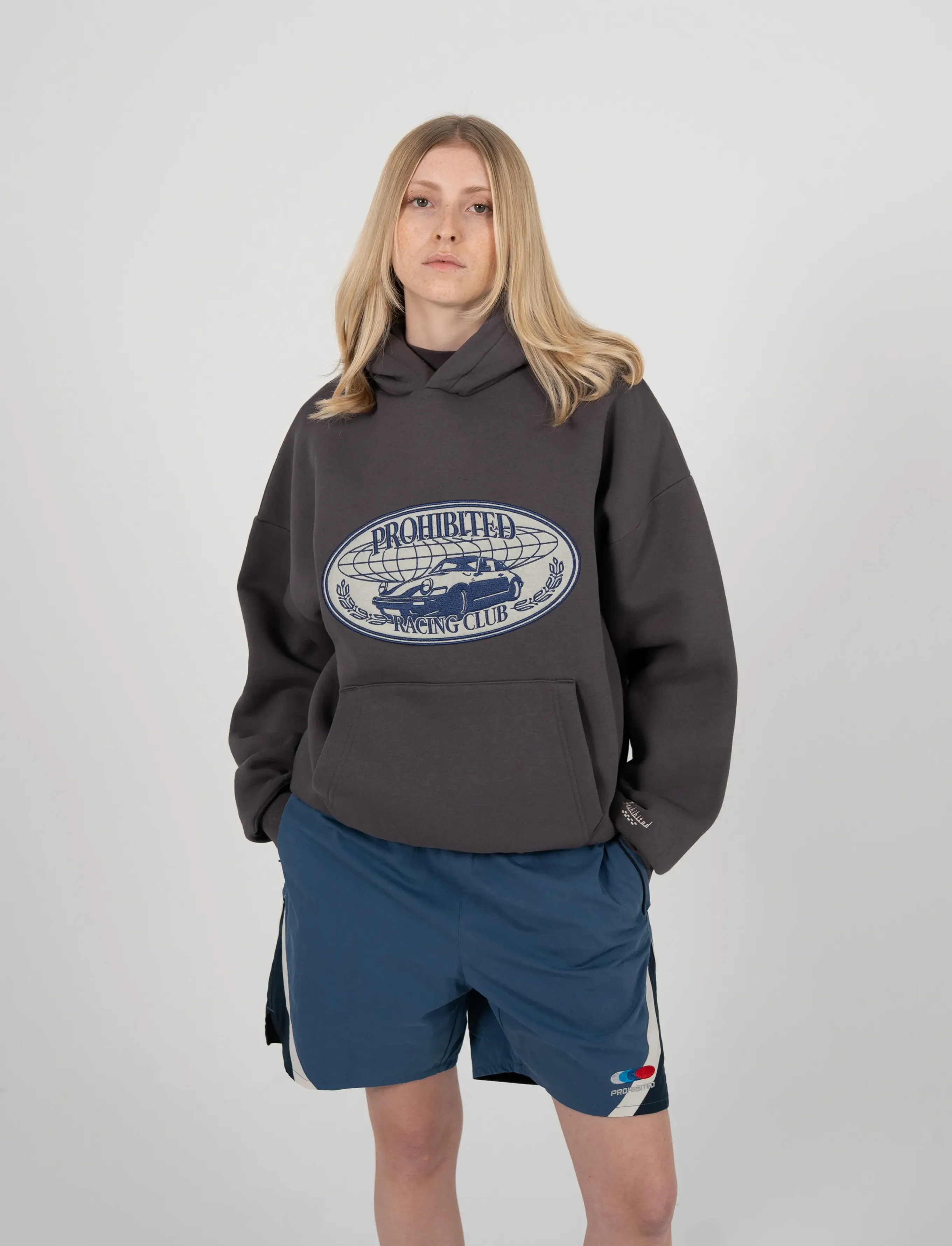 Prohibited - Racecore Hoodie Slate Blue - vårjackor - slate blue - 4