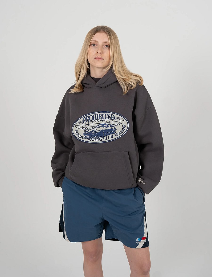 Prohibited - Racecore Hoodie Slate Blue - höstjackor - slate blue - 4
