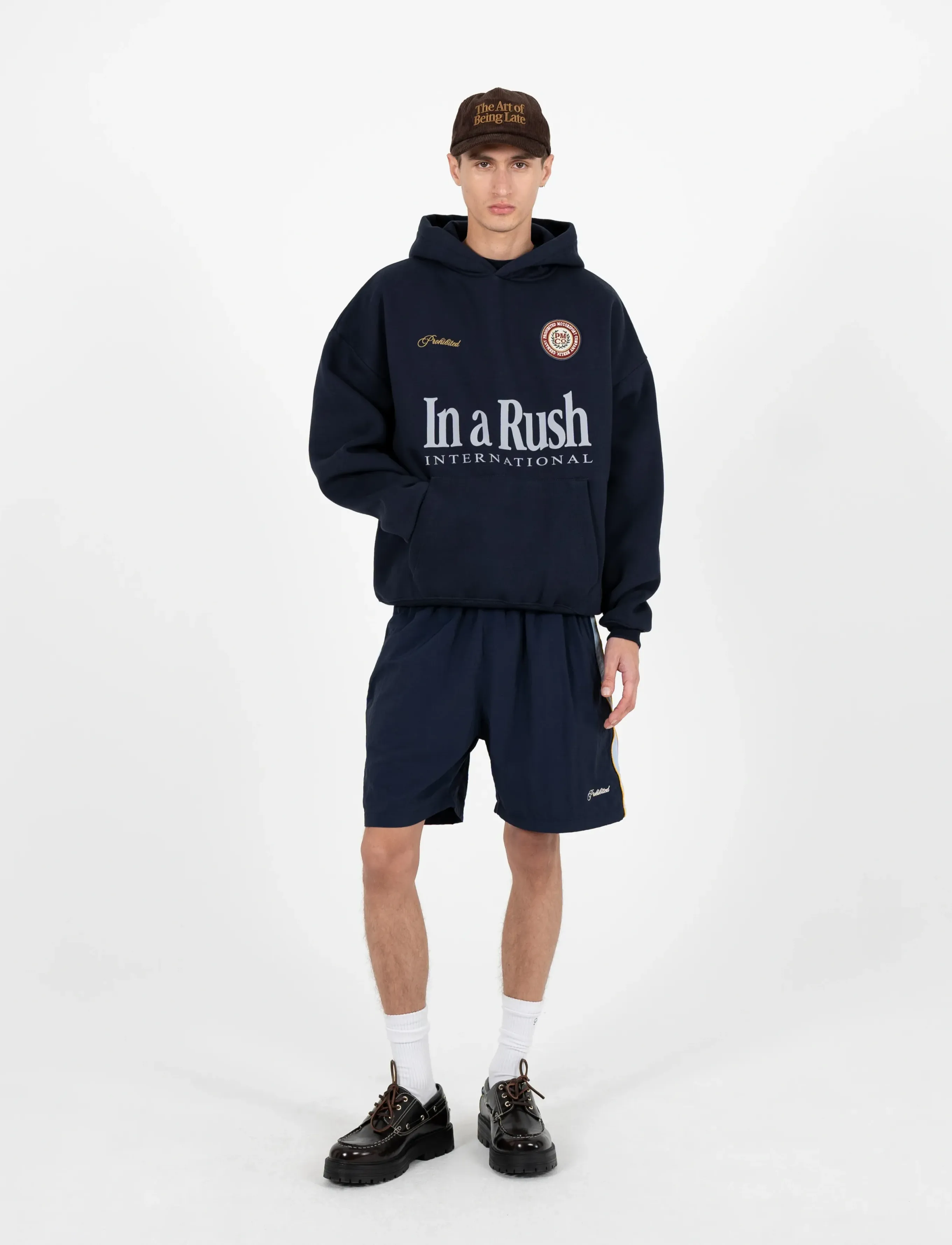Prohibited International Hoodie Deep Blue, S, Navy, Sweatshirts & Hættetrøjer > Hættetrøjer, Herre