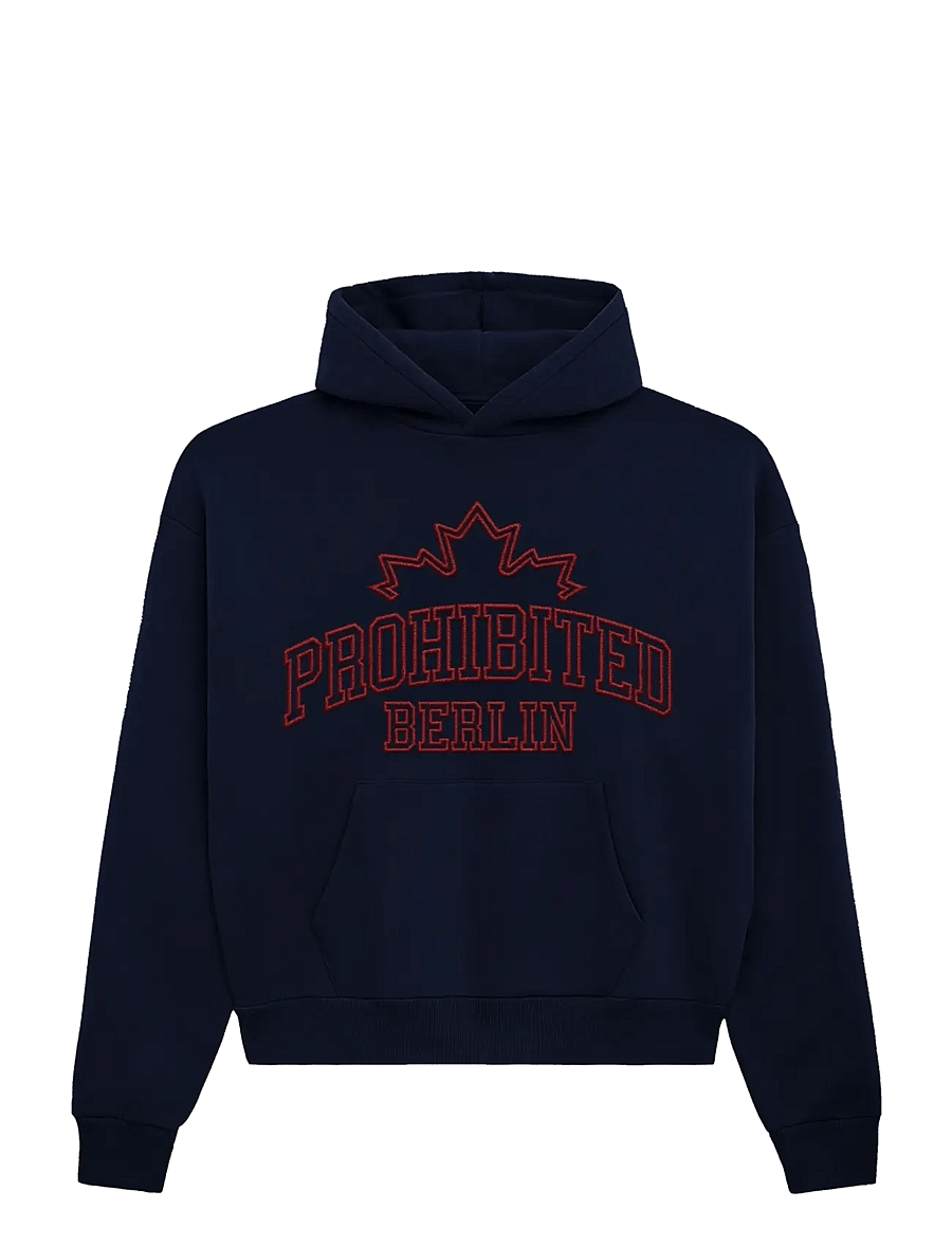 Prohibited - Maple Leaf Hoodie - kapuzenpullover - deep blue - 1