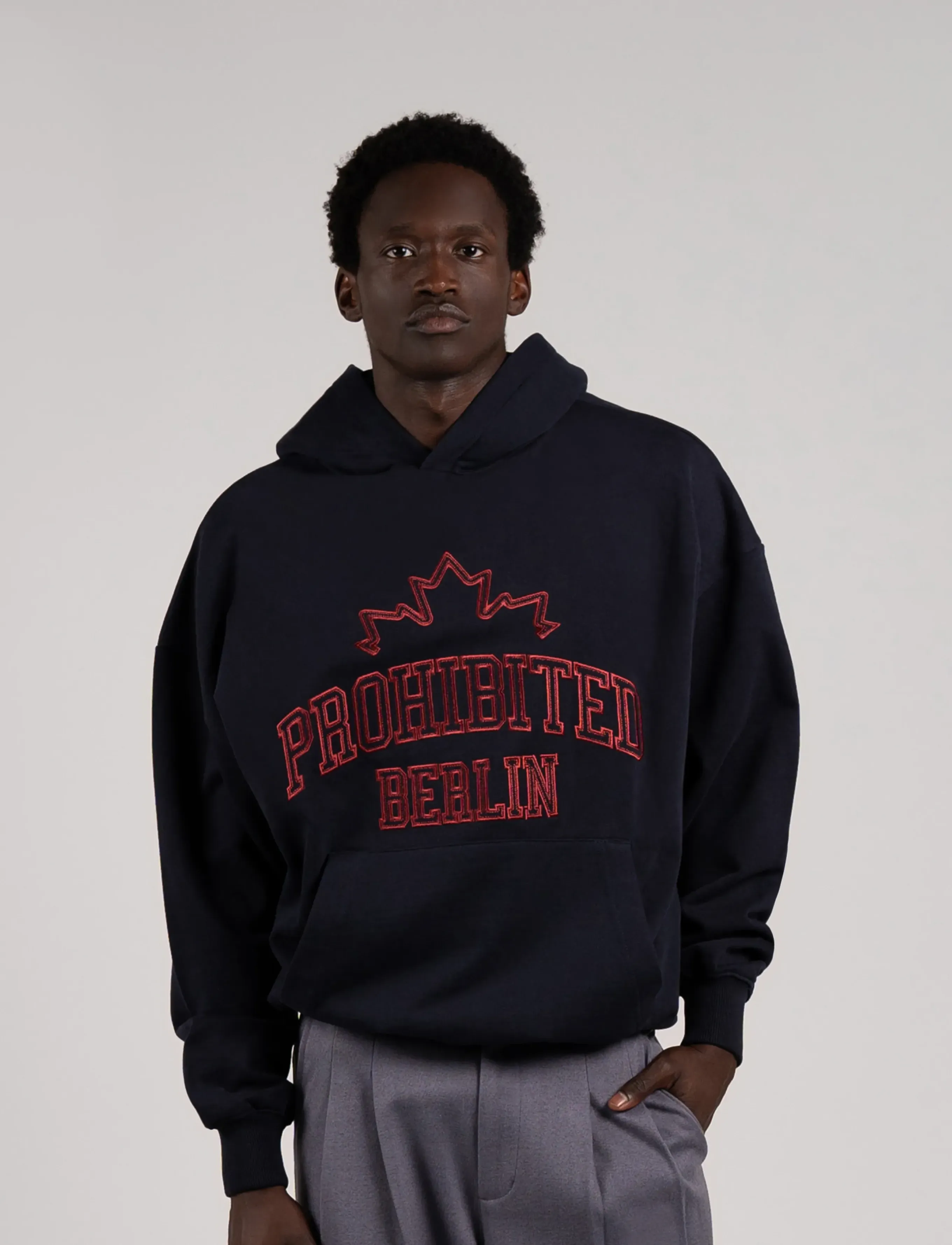 Prohibited Maple Leaf Hoodie - Kapuzenpullover - DEEP BLUE / navy