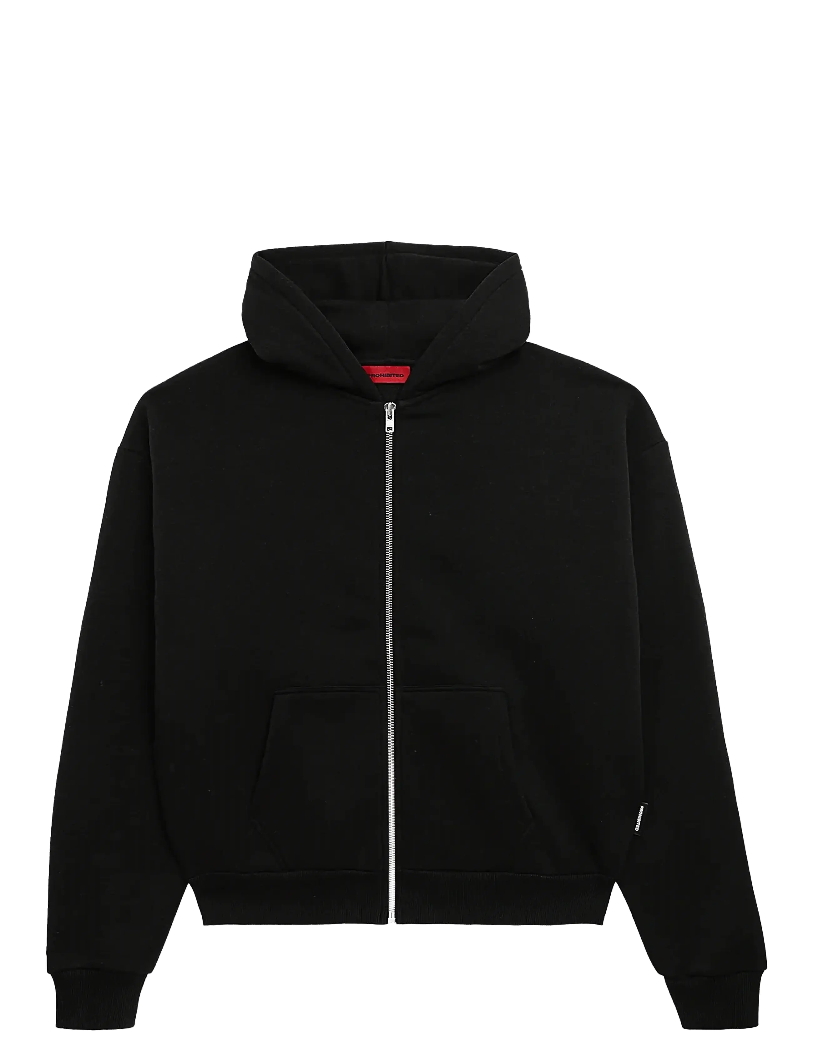 Oversized Zip-Hoodie Black - BLACK