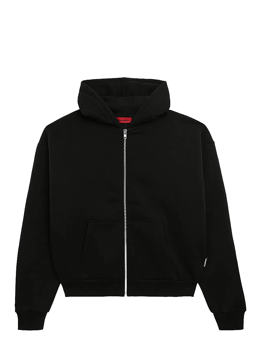 Prohibited - Oversized Zip-Hoodie Black - hettupeysur - black - 1