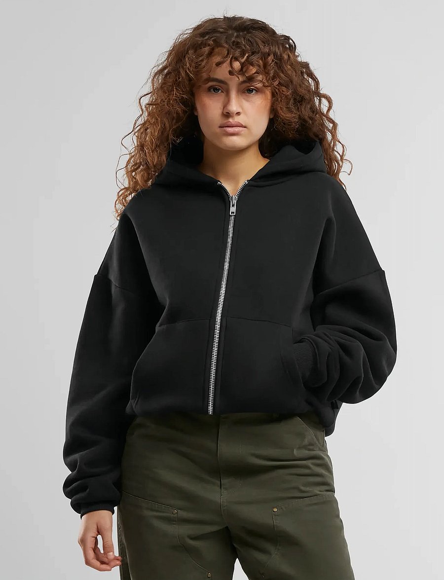 Prohibited - Oversized Zip-Hoodie Black - hettupeysur - black - 4