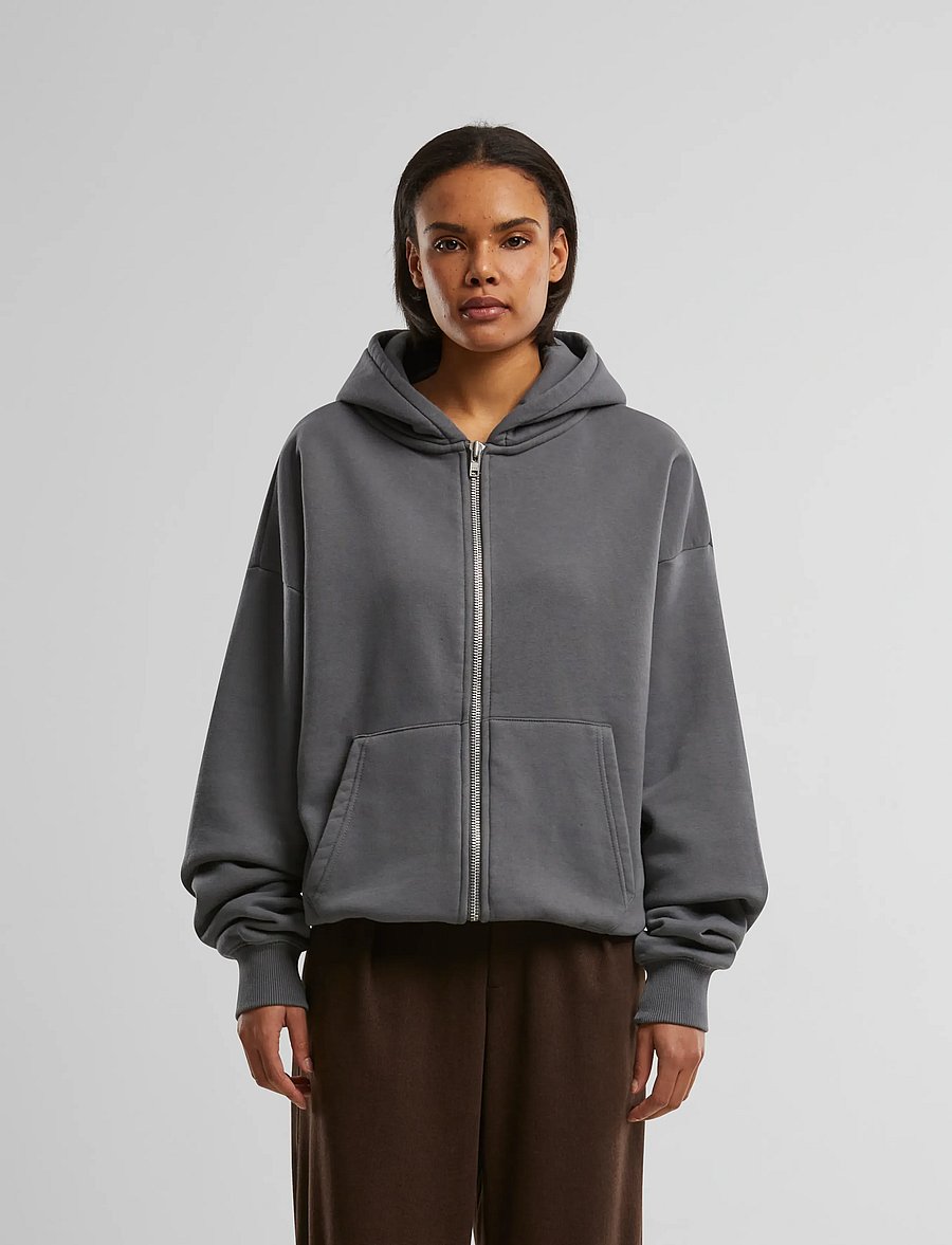Prohibited - Oversized Zip-Hoodie Grey Melange - kapuutsiga pusad - grey melange - 5
