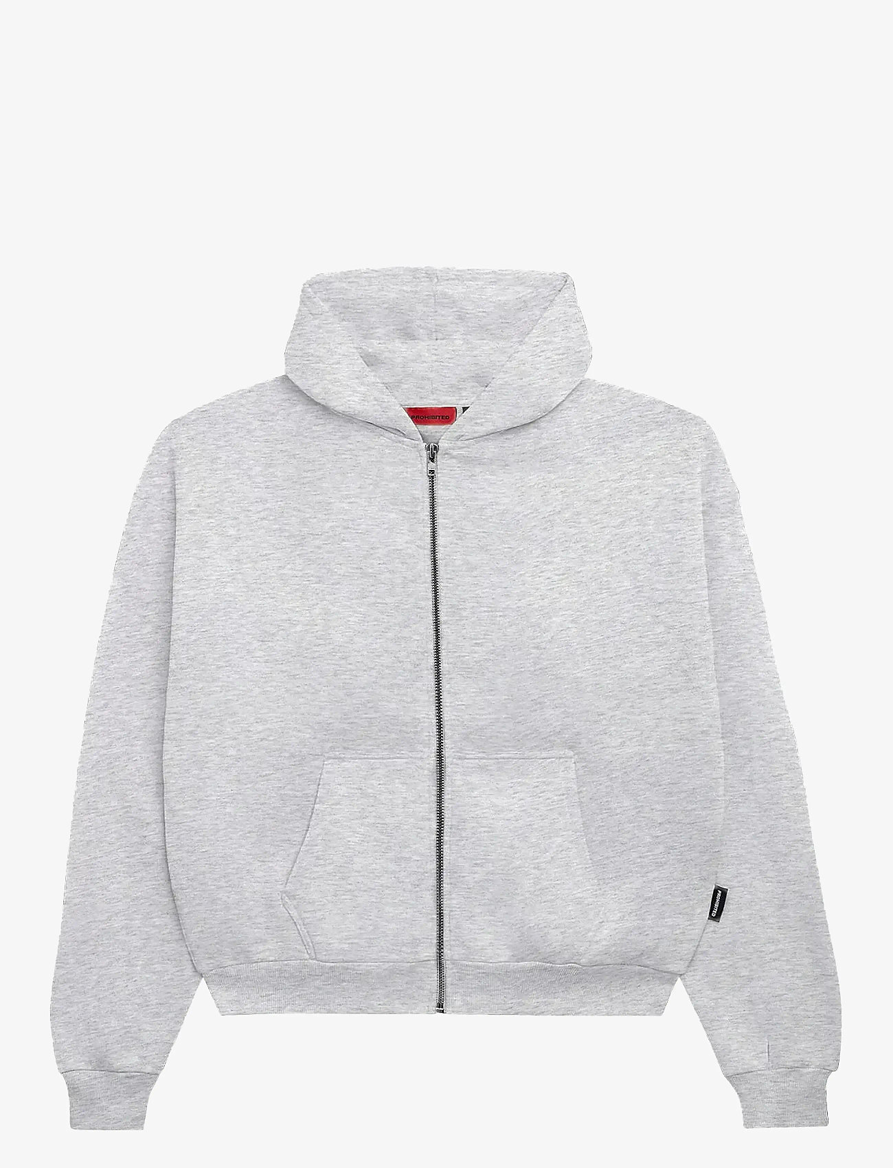 Prohibited - Oversized Zip-Hoodie - hættetrøjer - grey (stone washed) - 1
