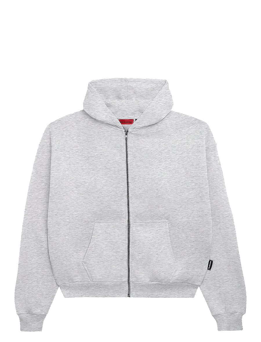 Prohibited - Oversized Zip-Hoodie Grey Melange - kapuzenpullover - grey (stone washed) - 1