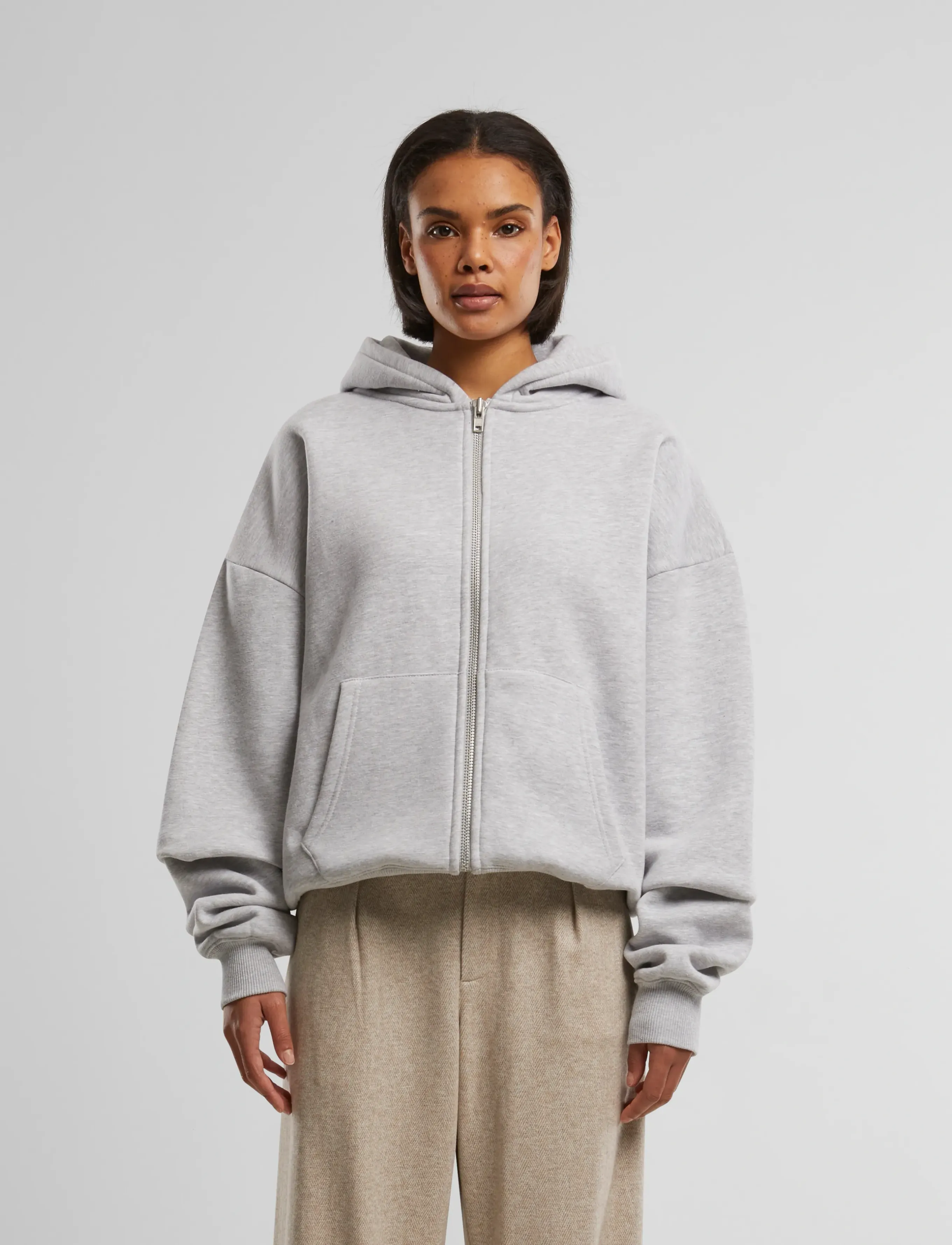 Prohibited - Oversized Zip-Hoodie - hettegensere - grey (stone washed) - 4