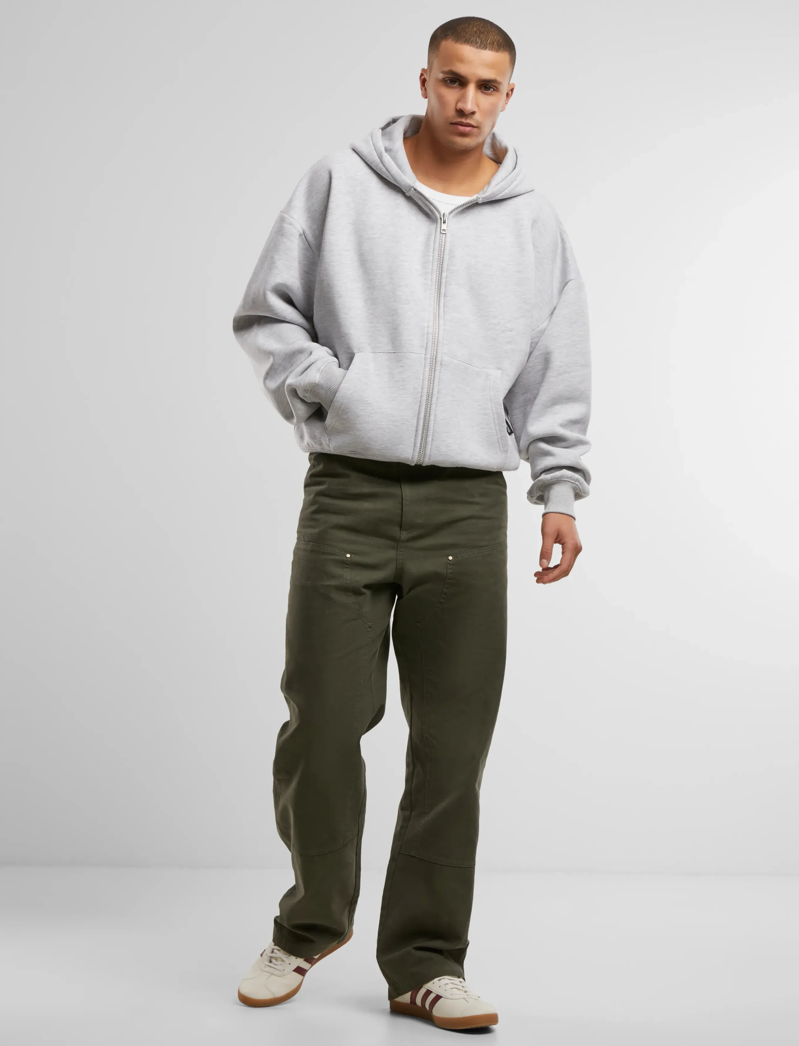 Prohibited - Oversized Zip-Hoodie - hettegensere - grey (stone washed) - 5
