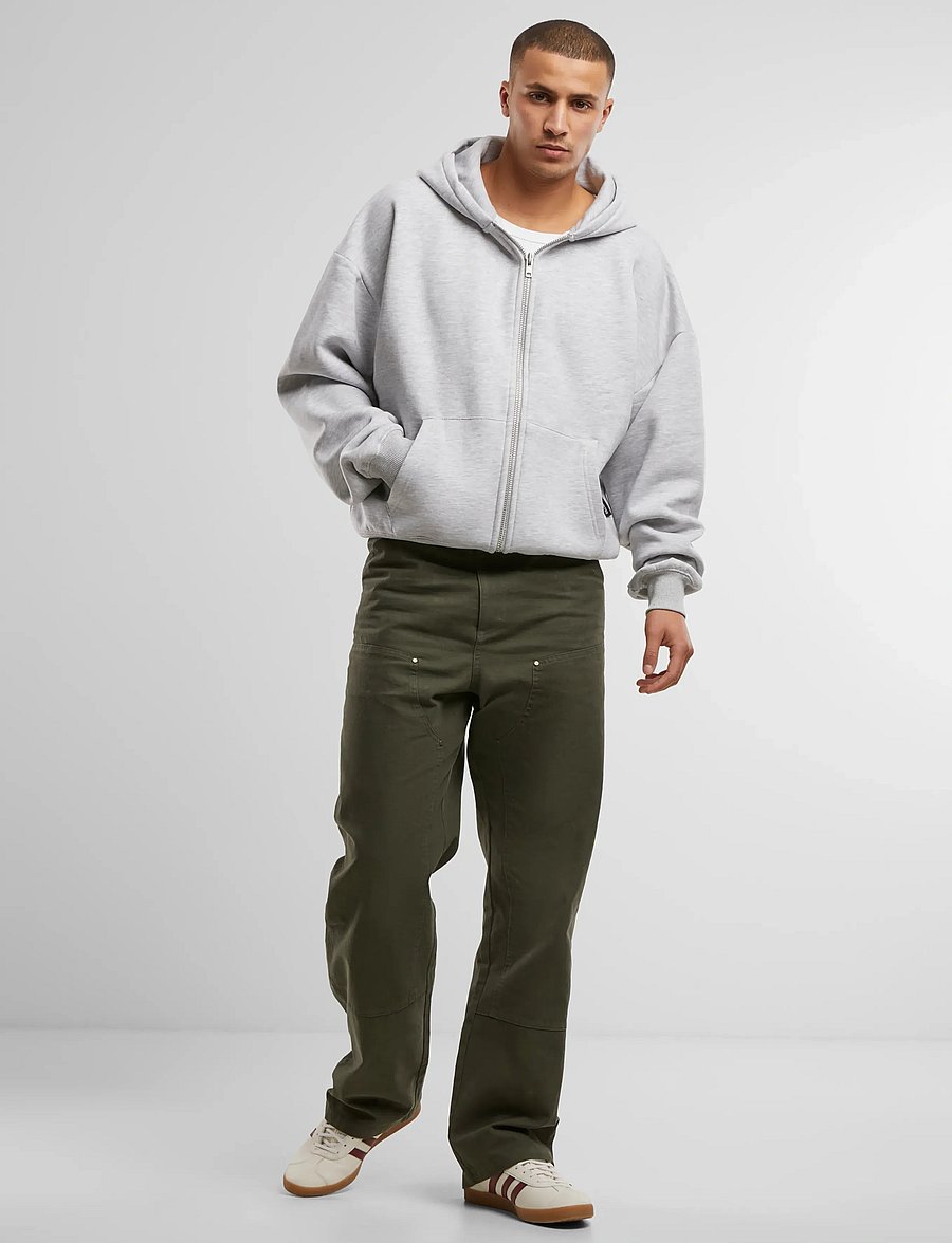Prohibited - Oversized Zip-Hoodie Grey Melange - kapuzenpullover - grey (stone washed) - 5