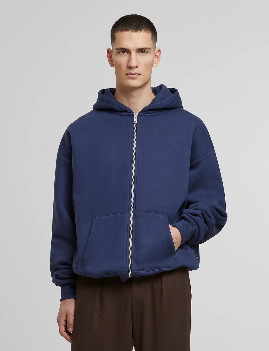 Prohibited - Oversized Zip-Hoodie Navy - kapuzenpullover - navy - 2