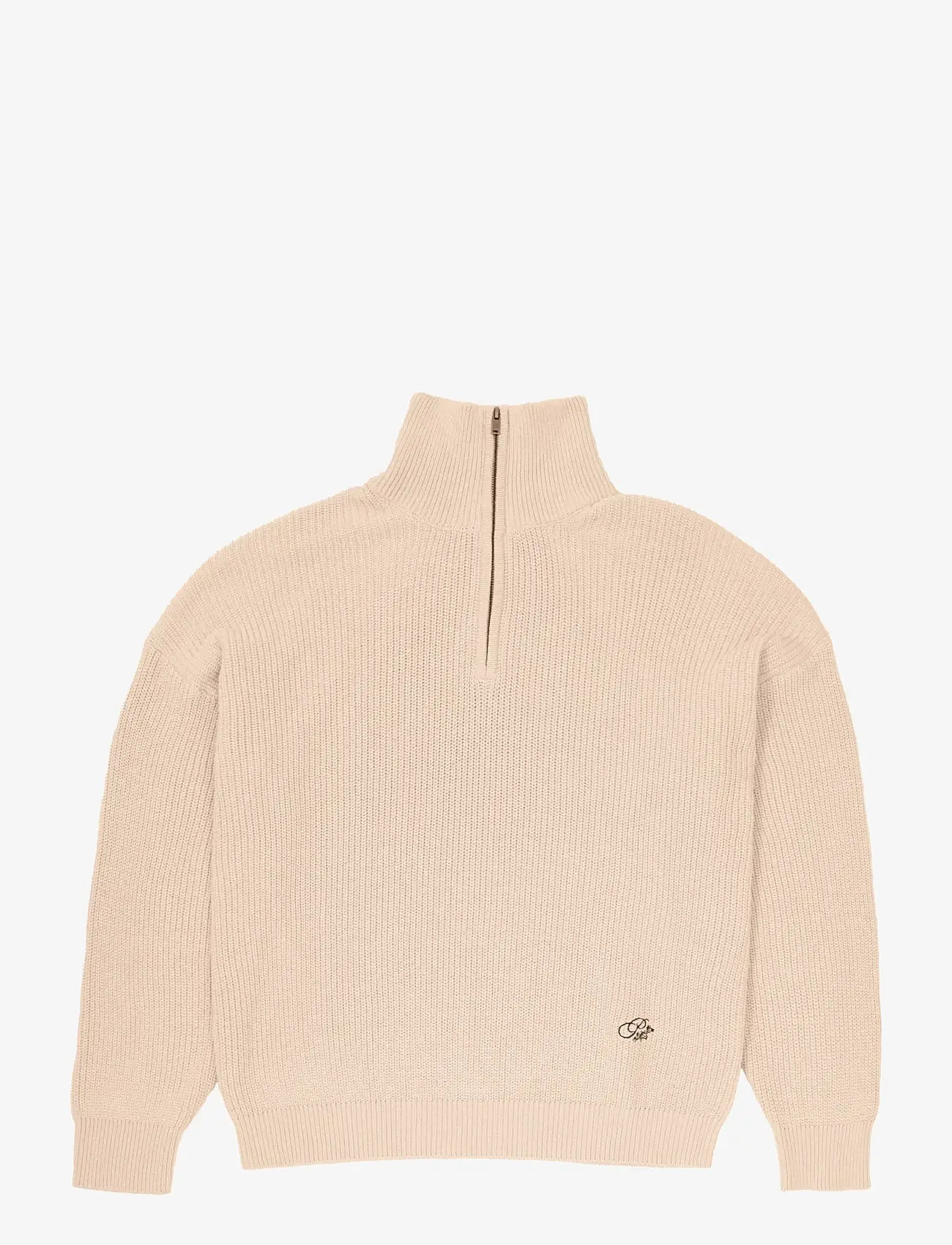 Prohibited - Scout Knit Half-Zip - höstkläder - beige - 1